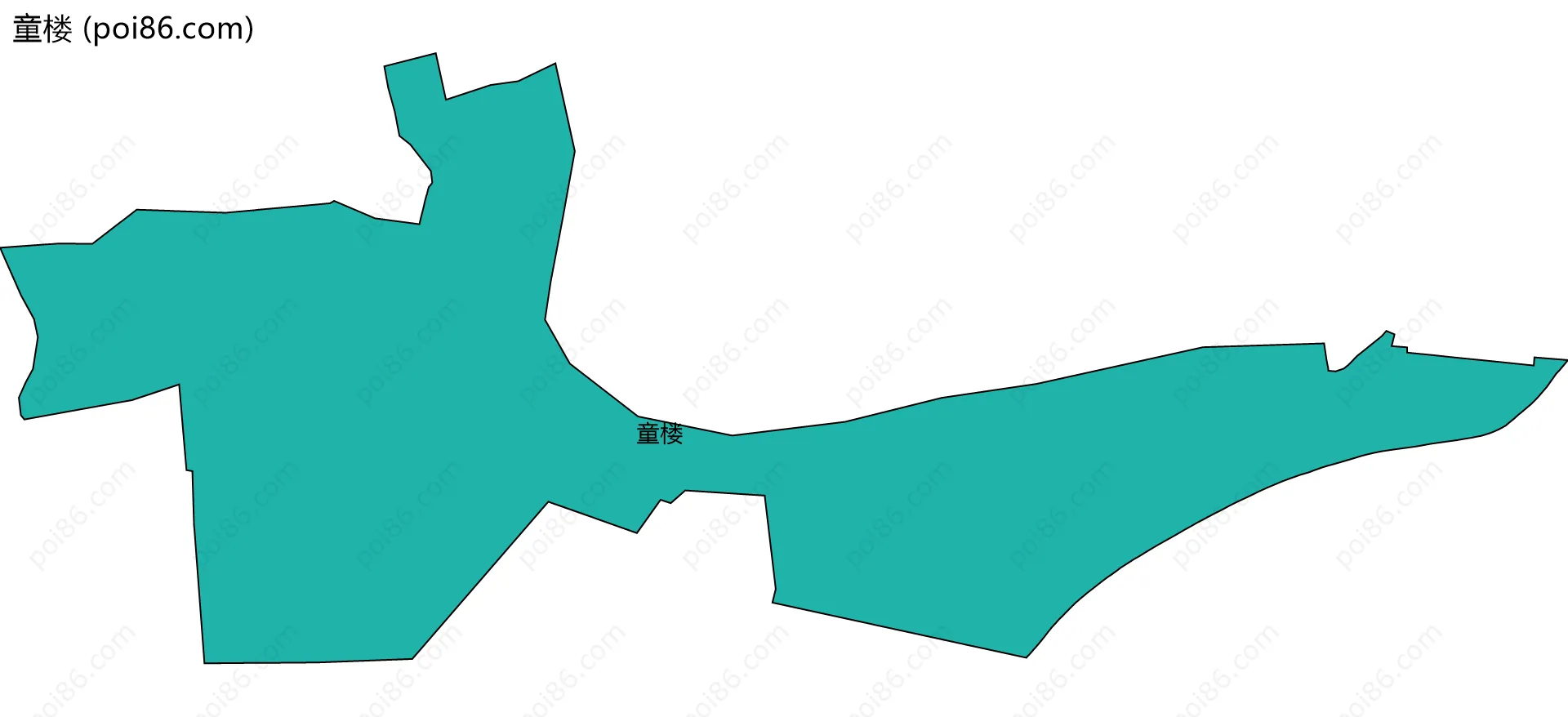 童楼边界地图