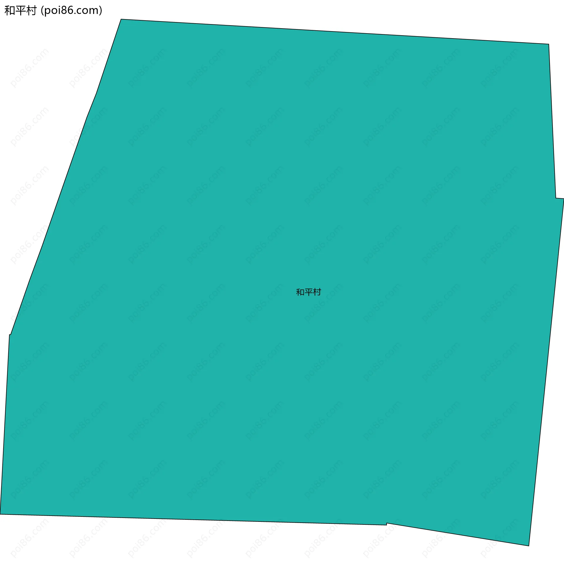 和平村边界地图