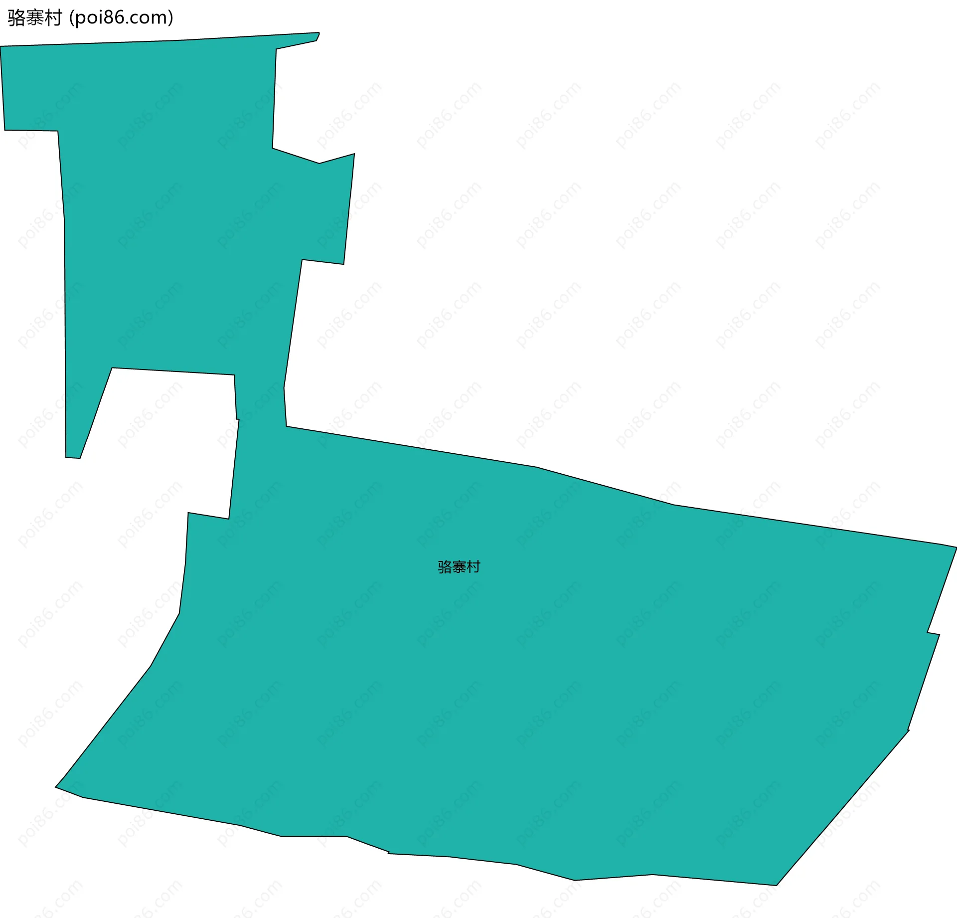 骆寨村边界地图