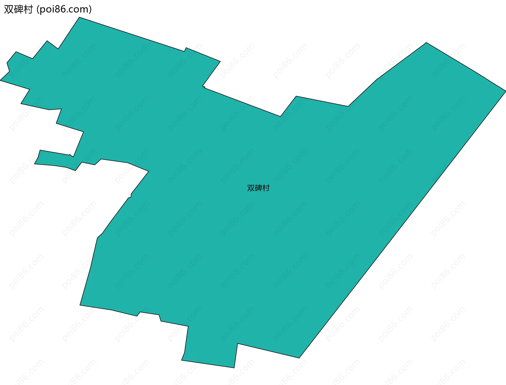 双碑村边界地图