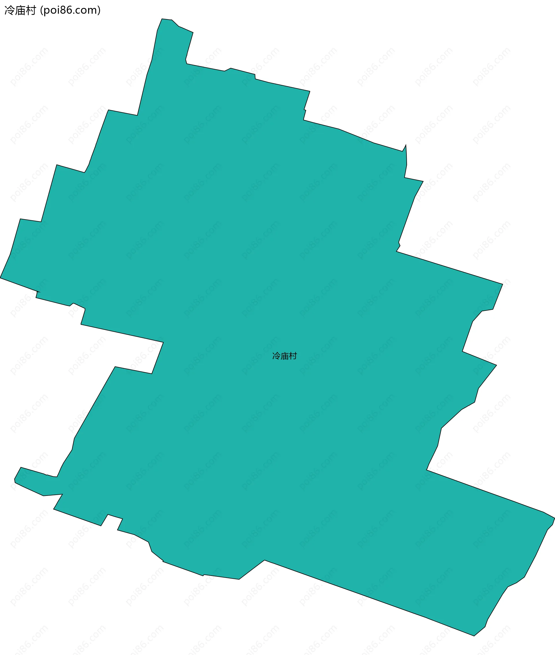 冷庙村边界地图
