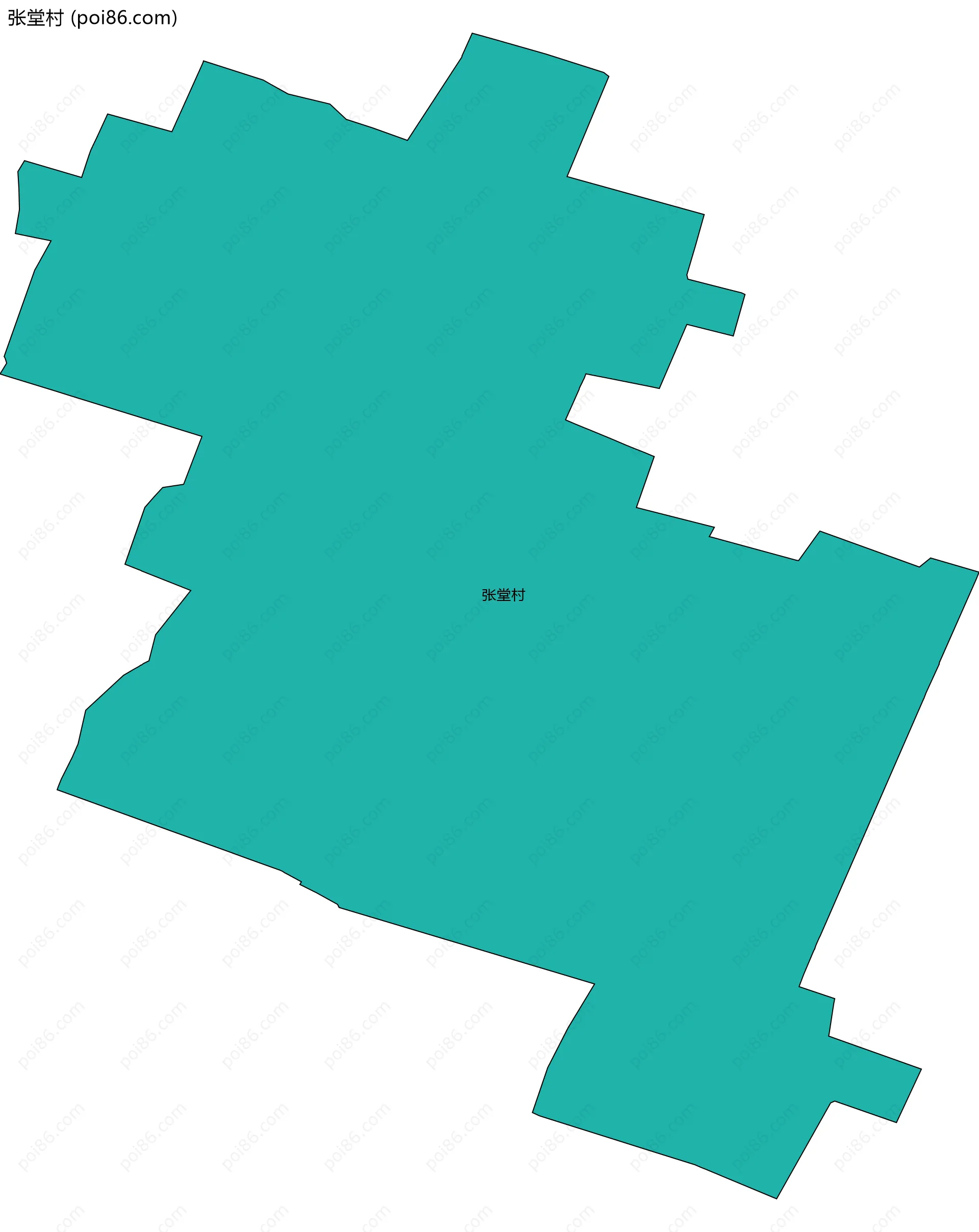 张堂村边界地图