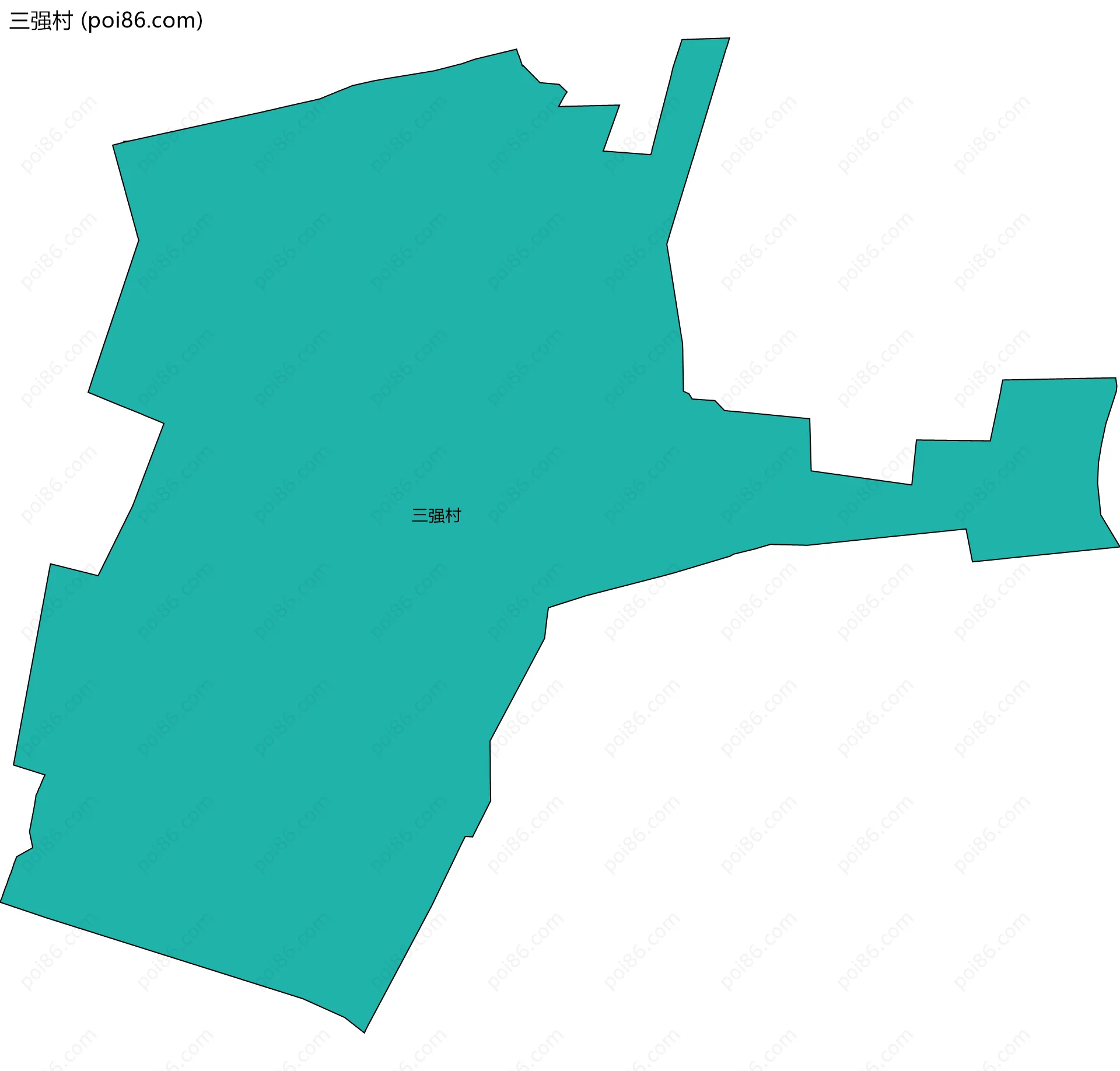 三强村边界地图