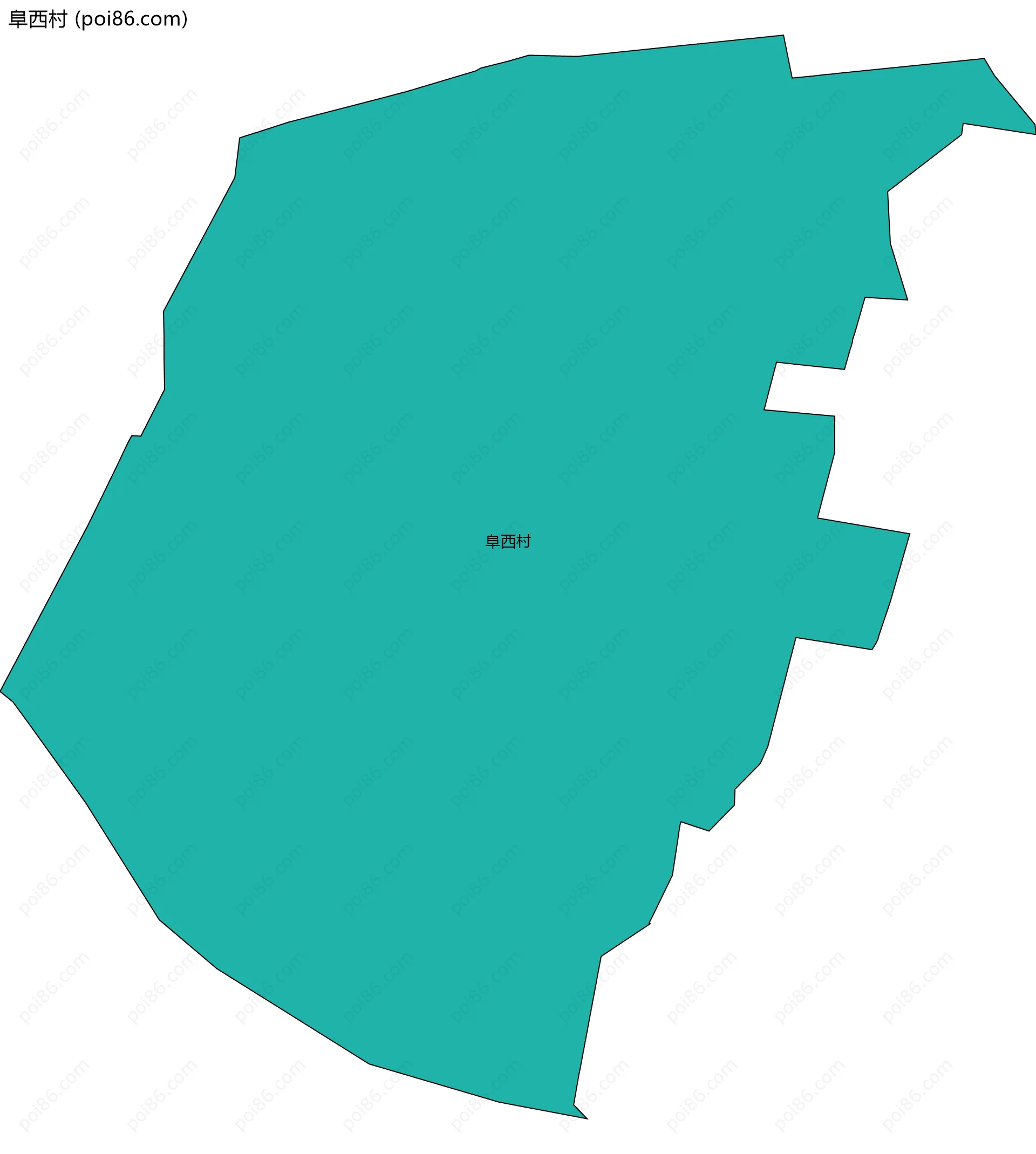 阜西村边界地图