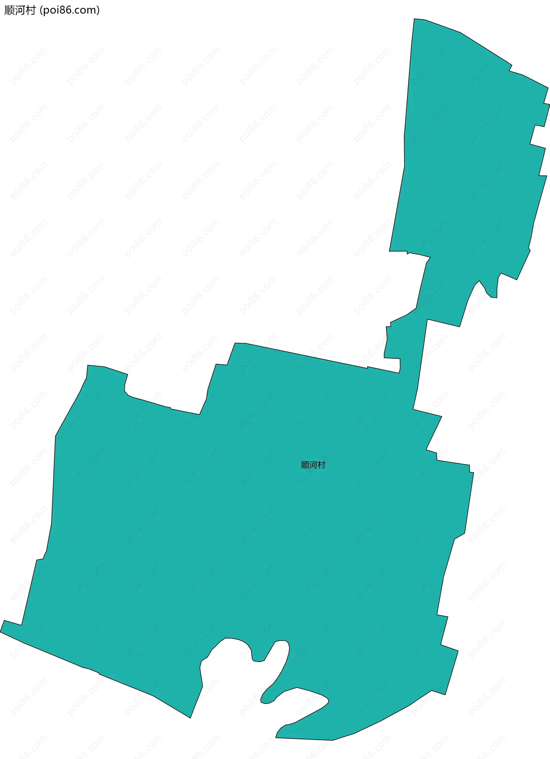顺河村边界地图