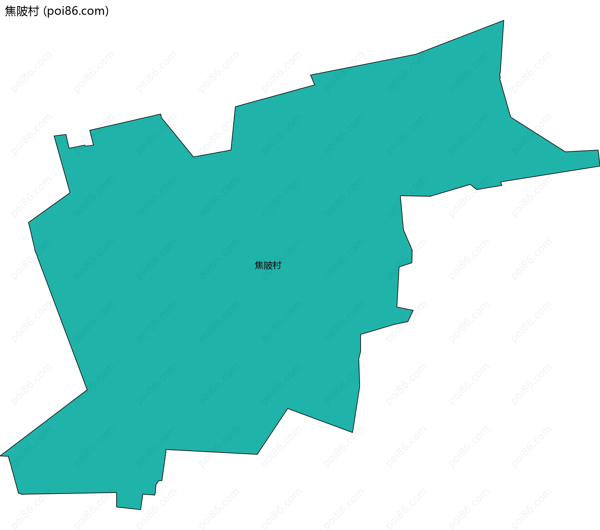 焦陂村边界地图