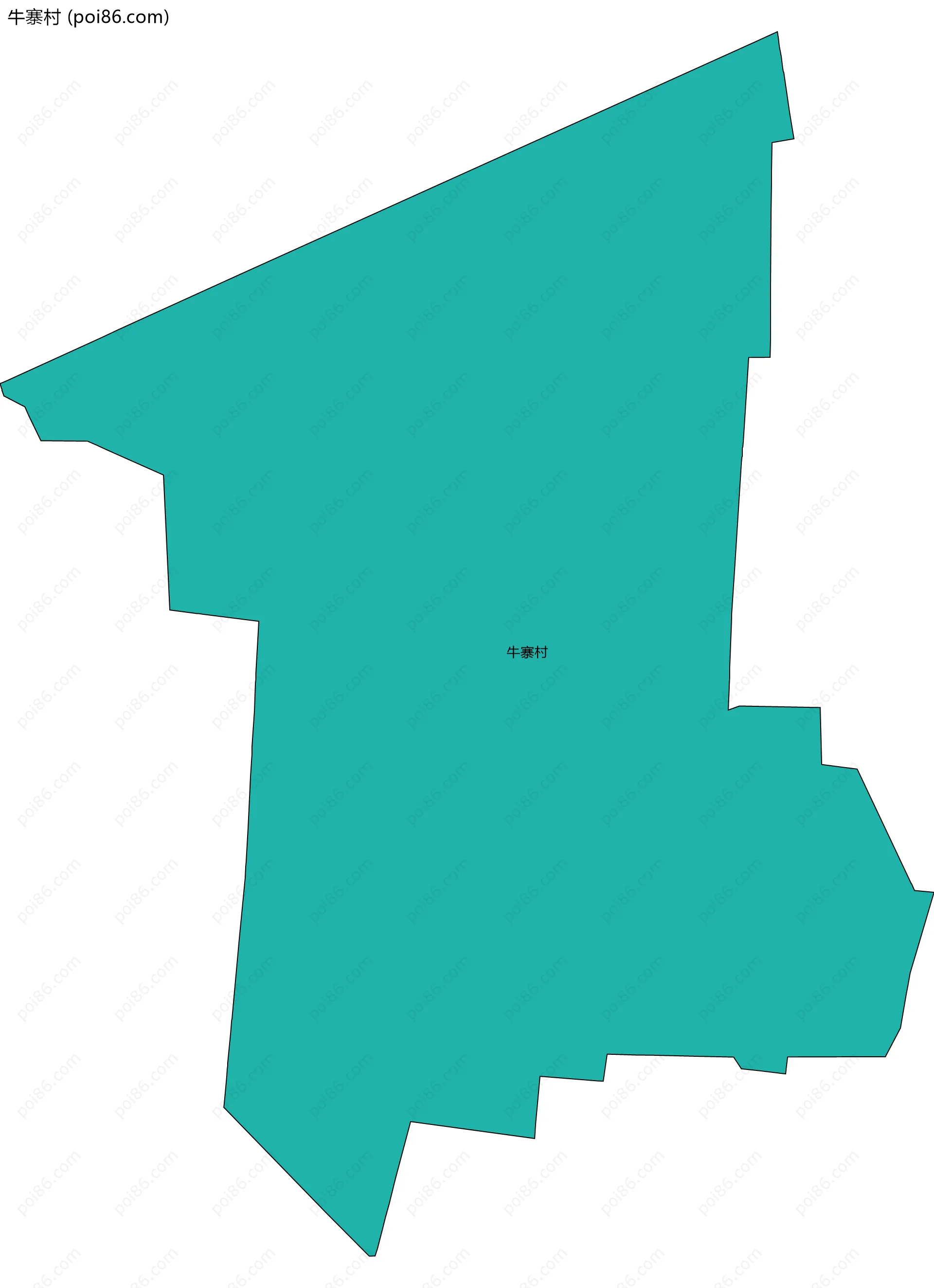 牛寨村边界地图