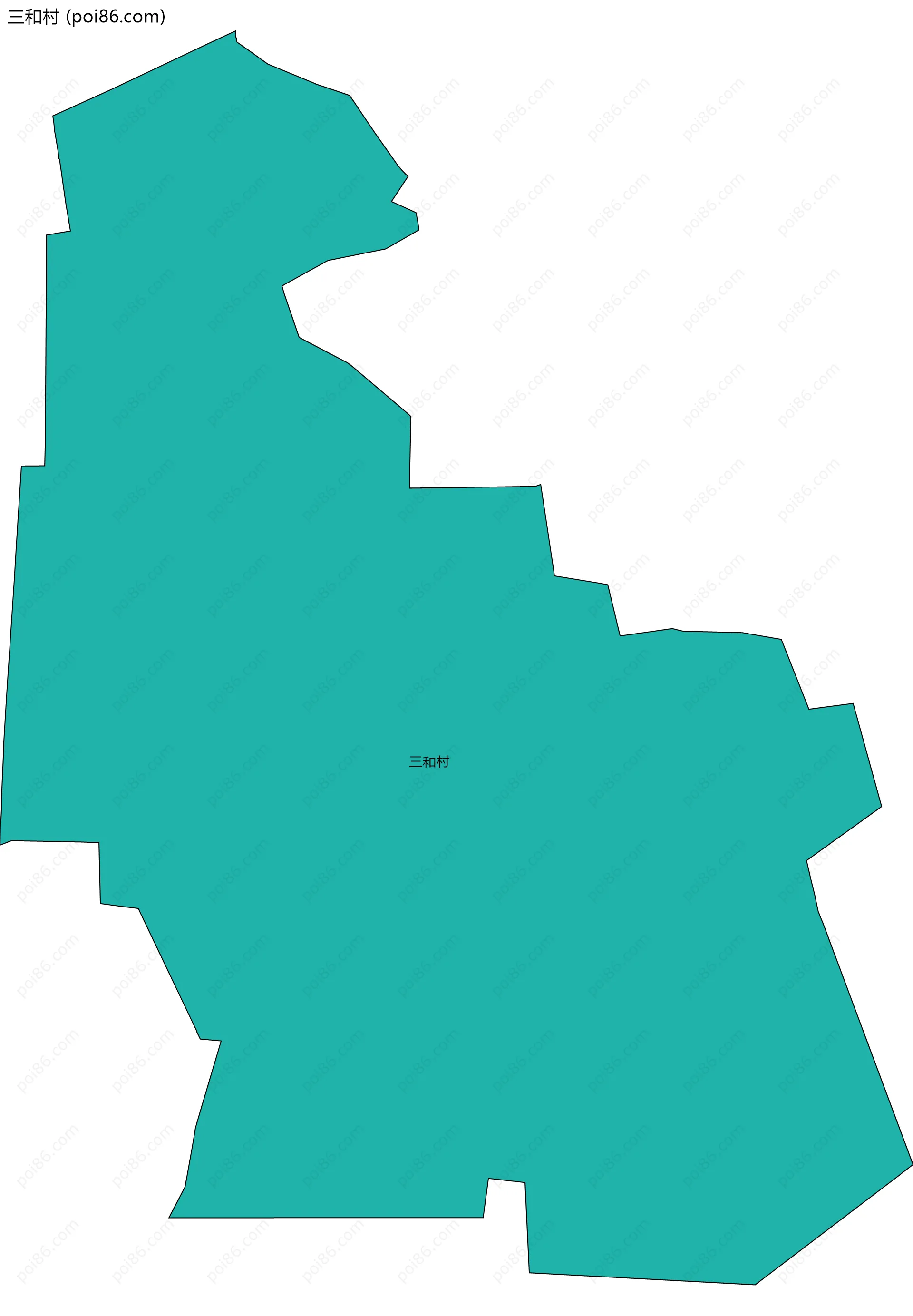 三和村边界地图