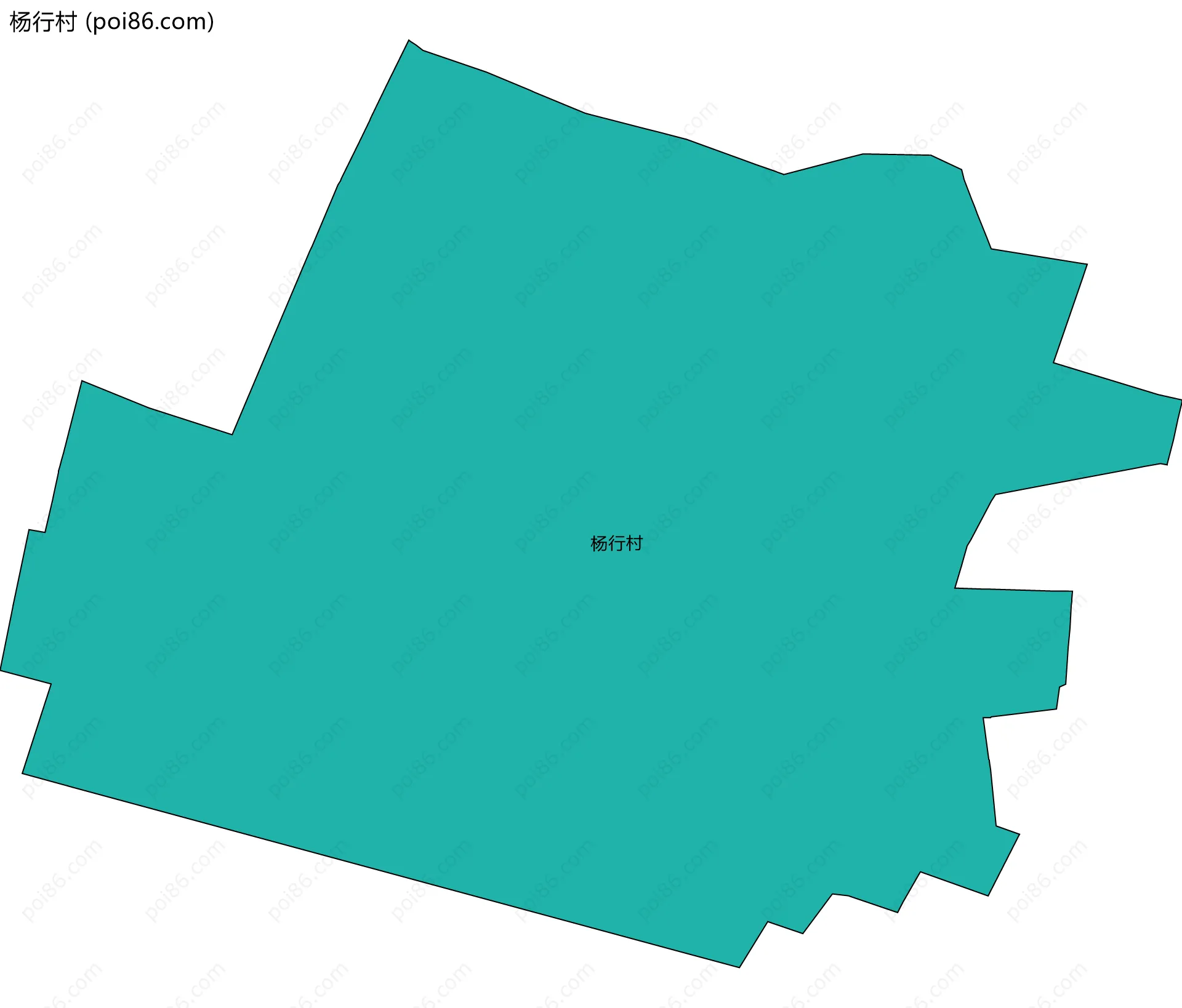杨行村边界地图