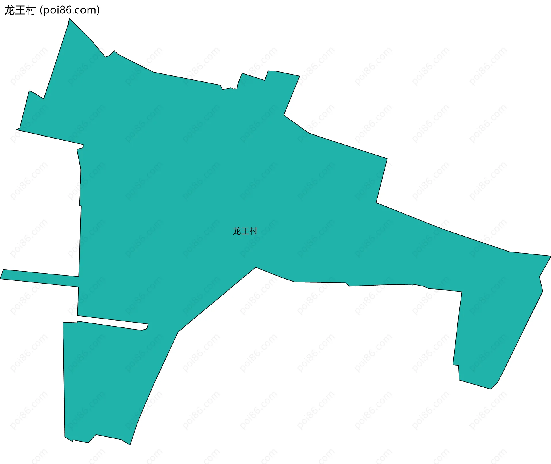 龙王村边界地图