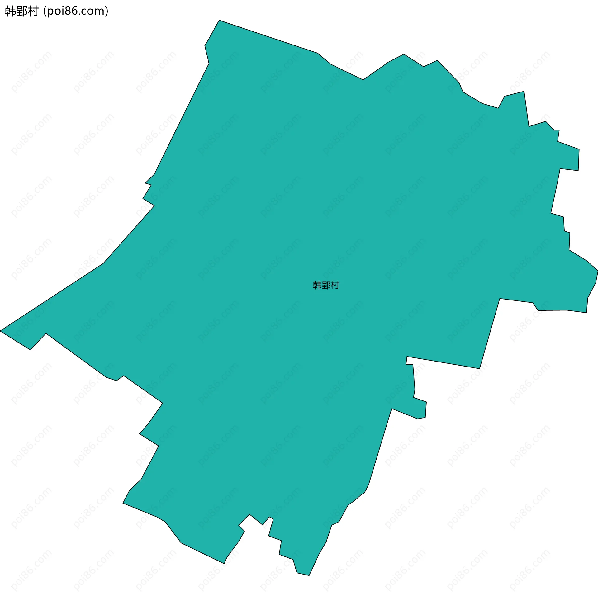 韩郢村边界地图