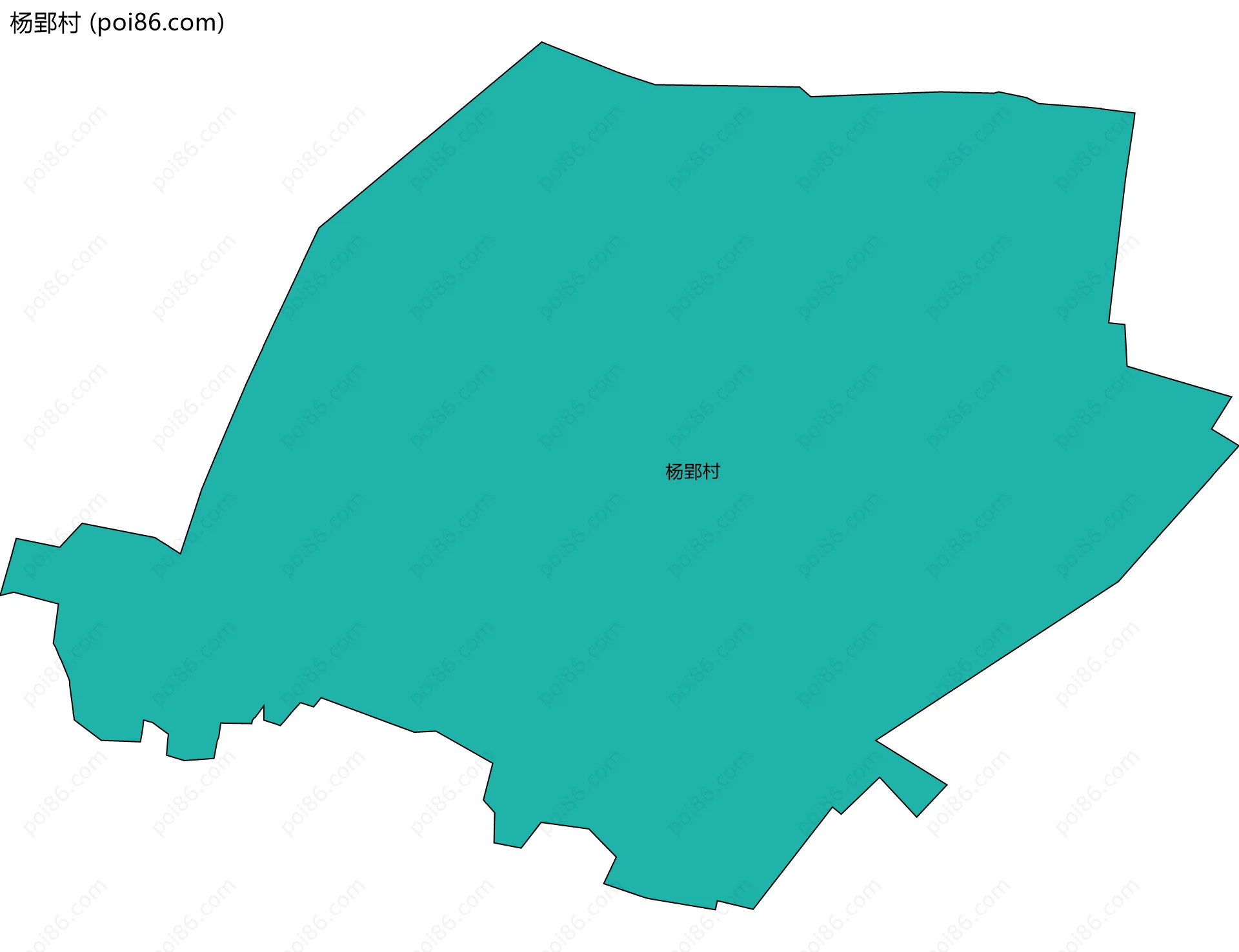 杨郢村边界地图