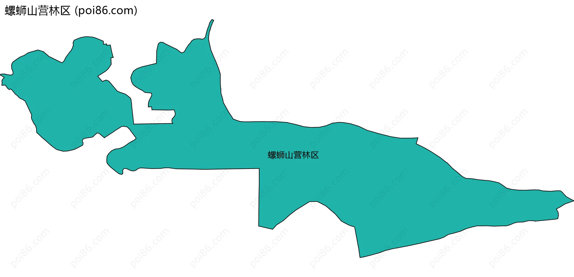 螺蛳山营林区边界地图