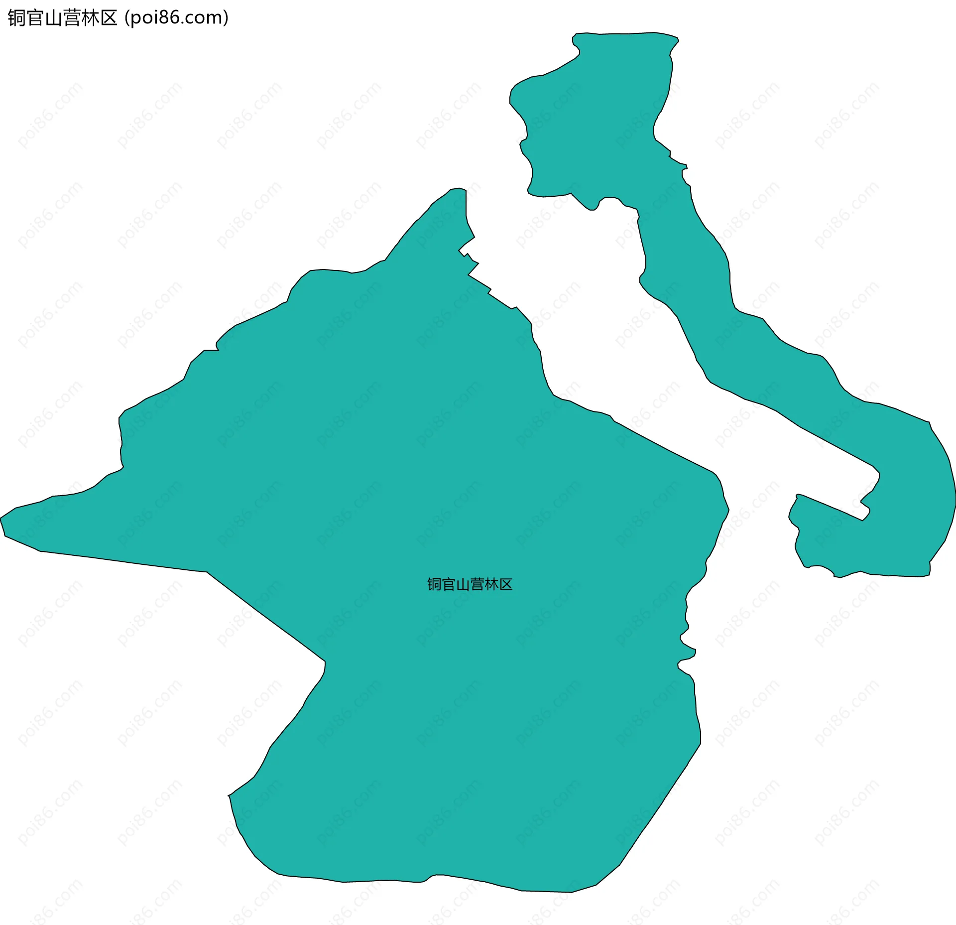 铜官山营林区边界地图