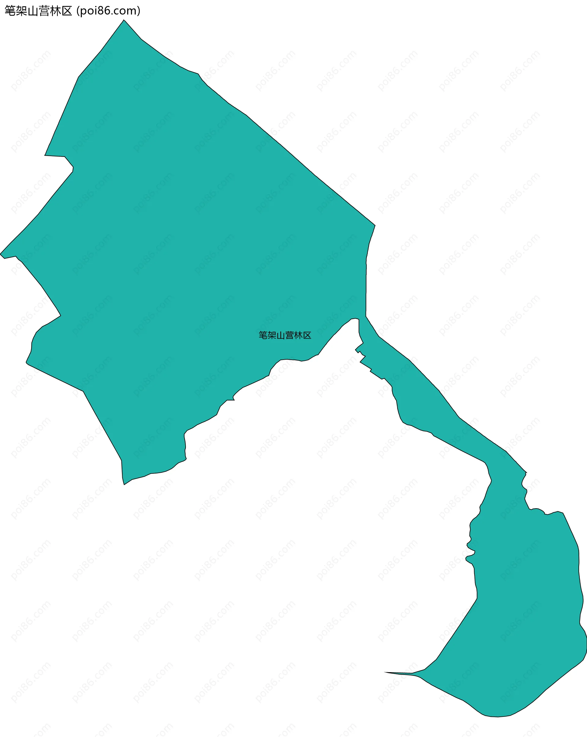 笔架山营林区边界地图