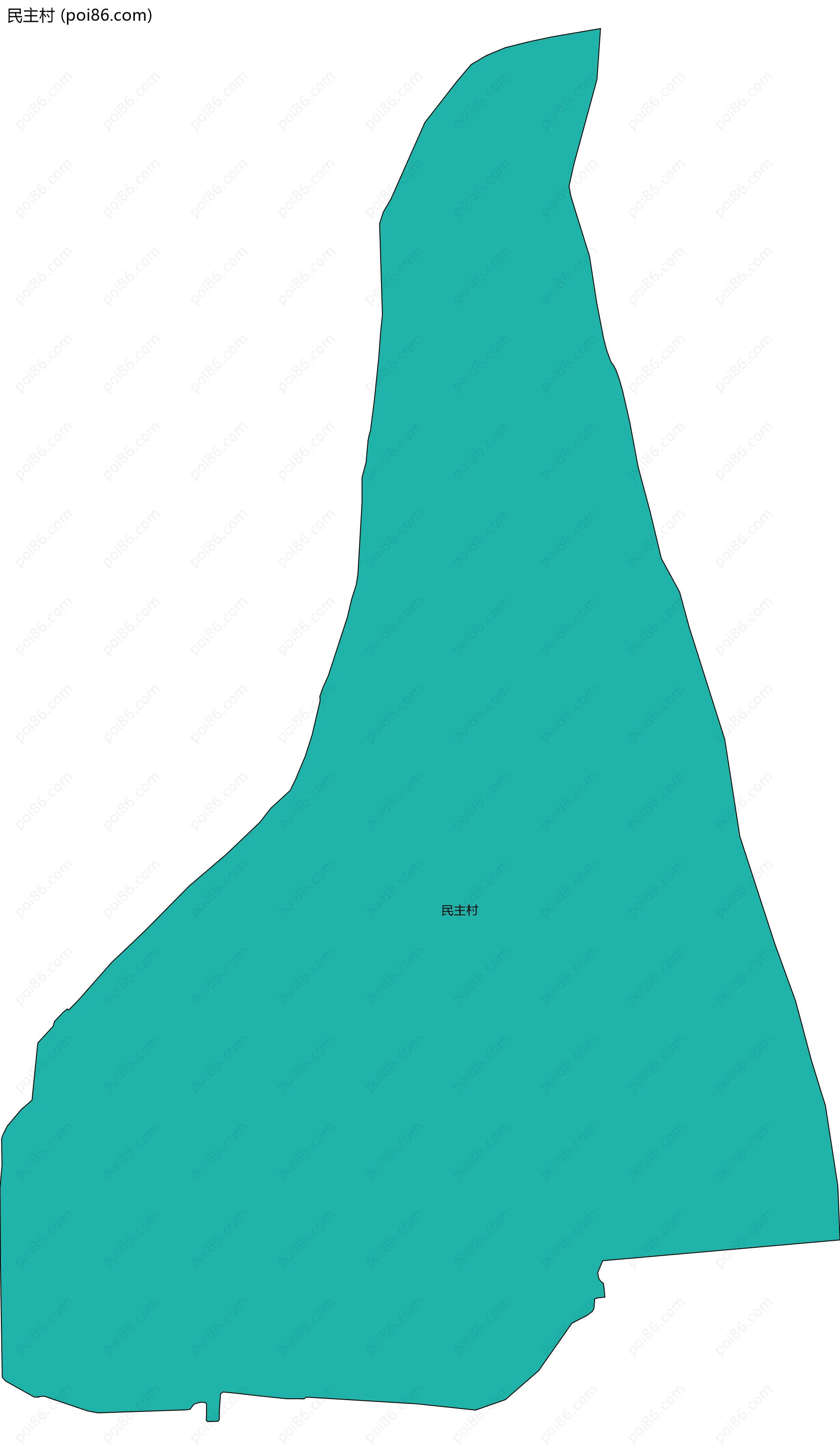 民主村边界地图