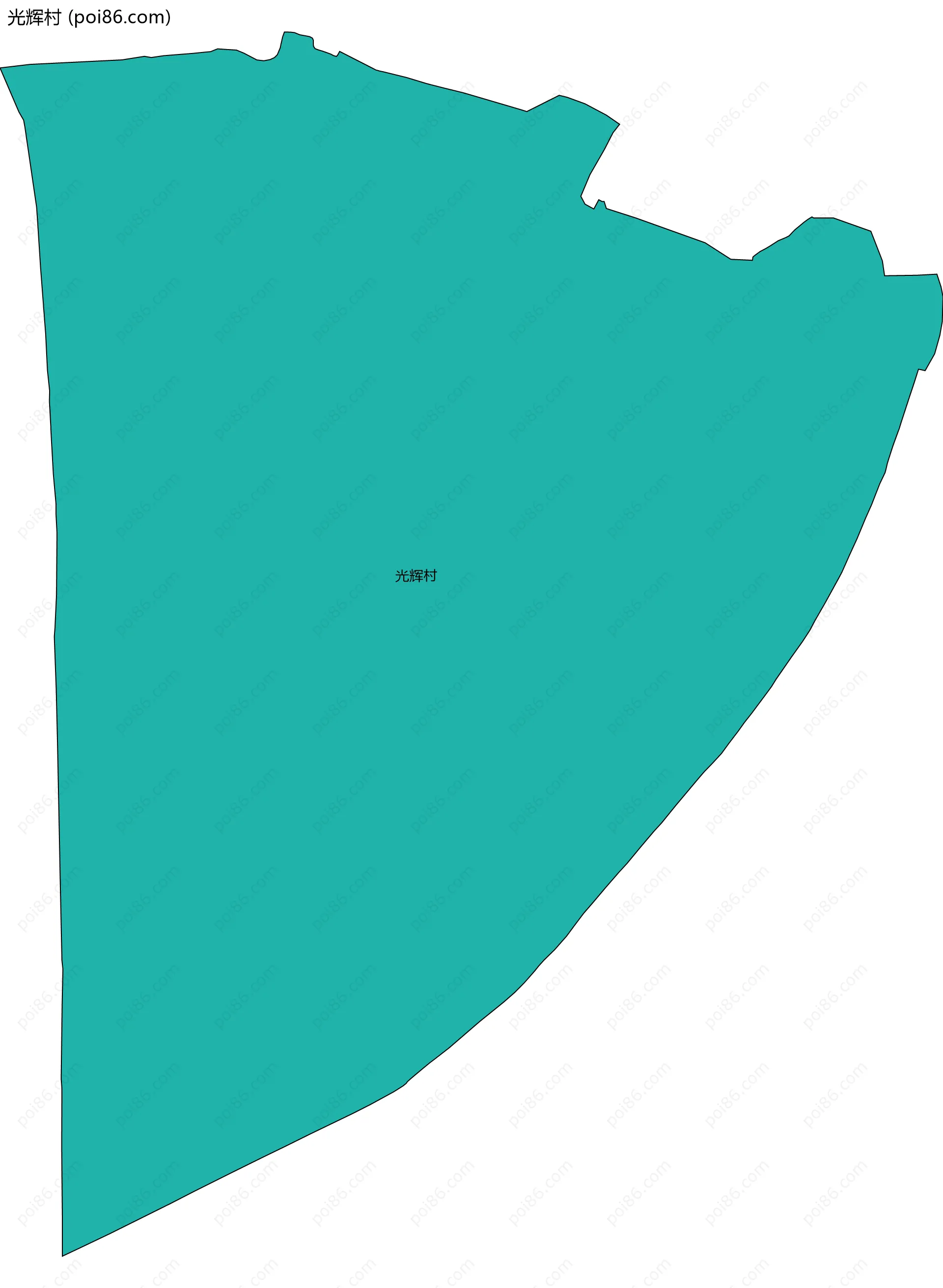 光辉村边界地图