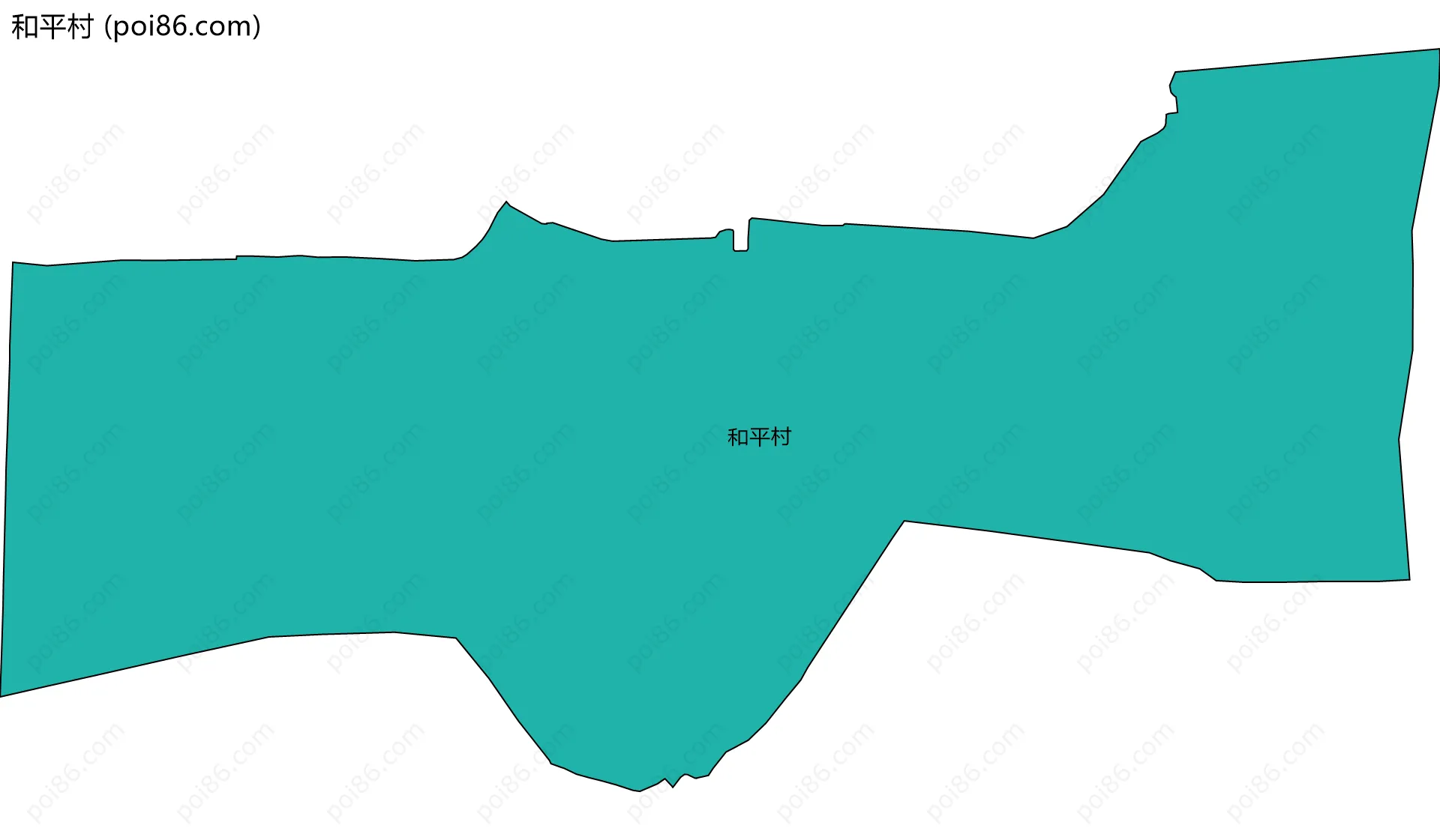 和平村边界地图