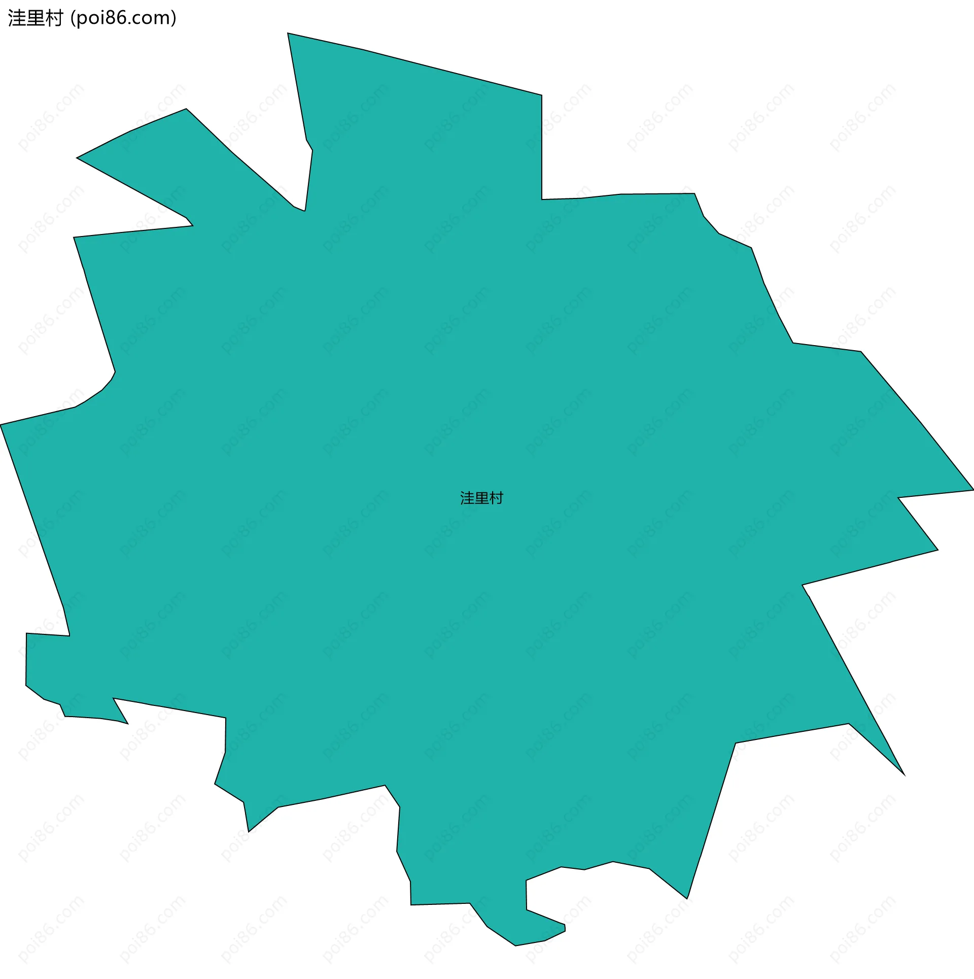 洼里村边界地图