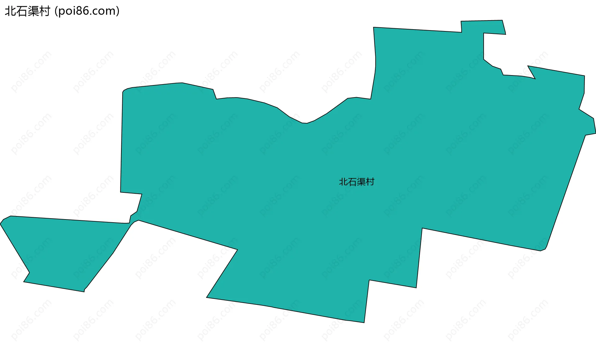 北石渠村边界地图