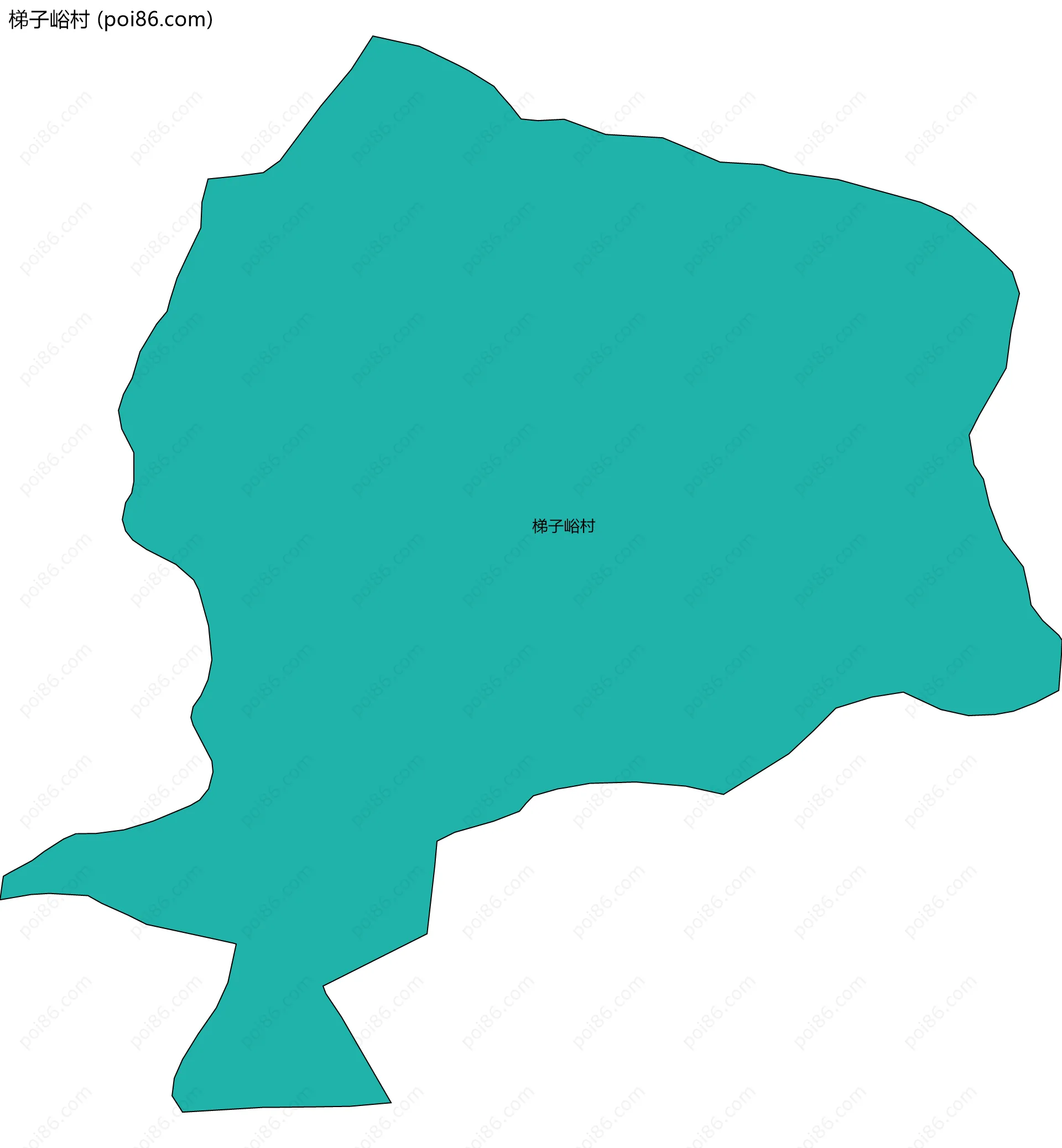 梯子峪村边界地图