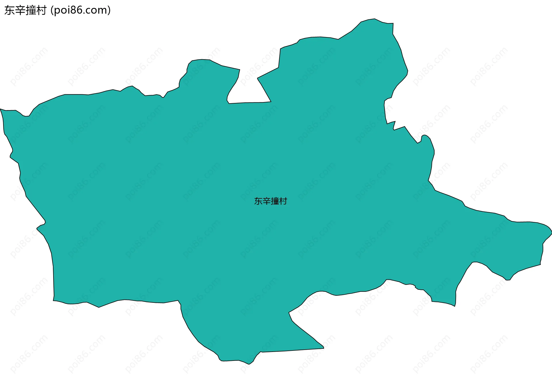 东辛撞村边界地图