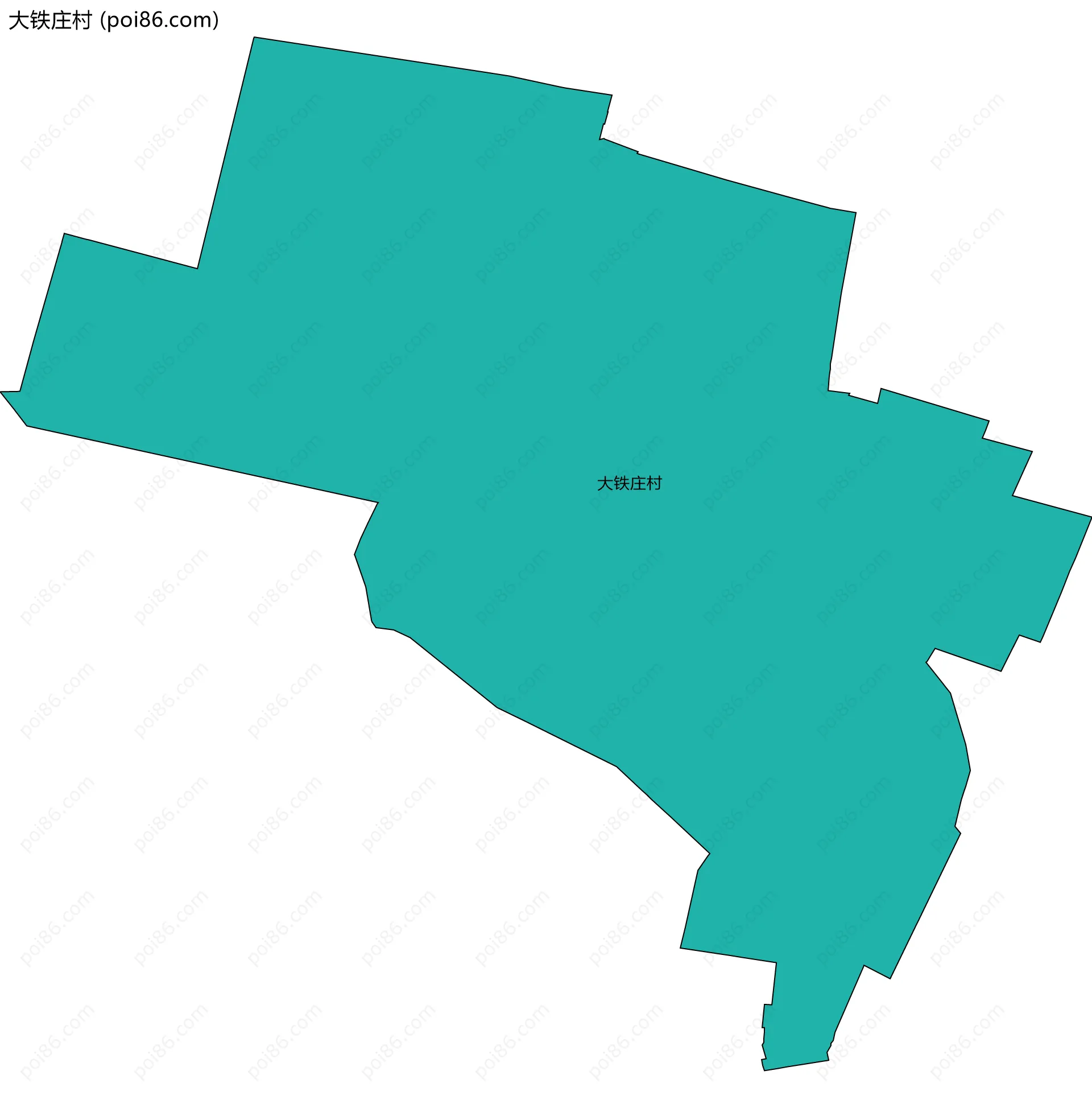 大铁庄村边界地图