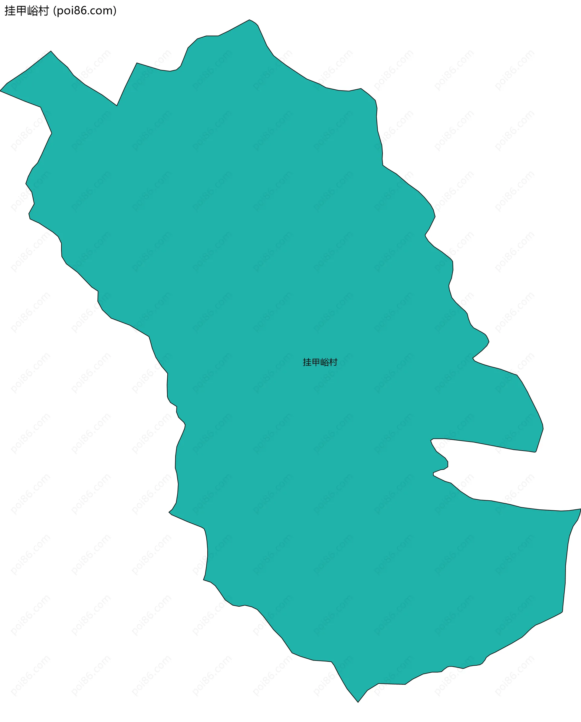 挂甲峪村边界地图