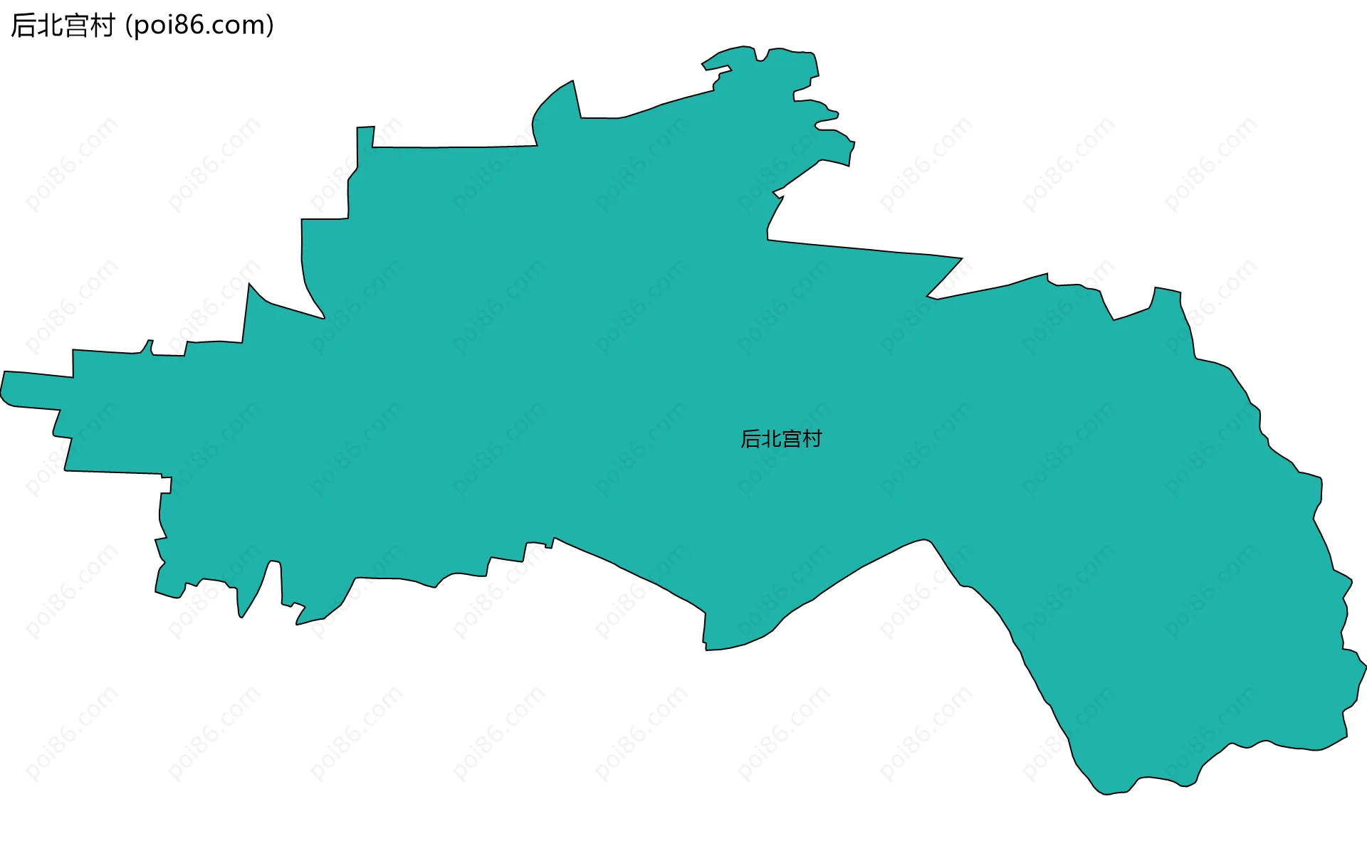 后北宫村边界地图