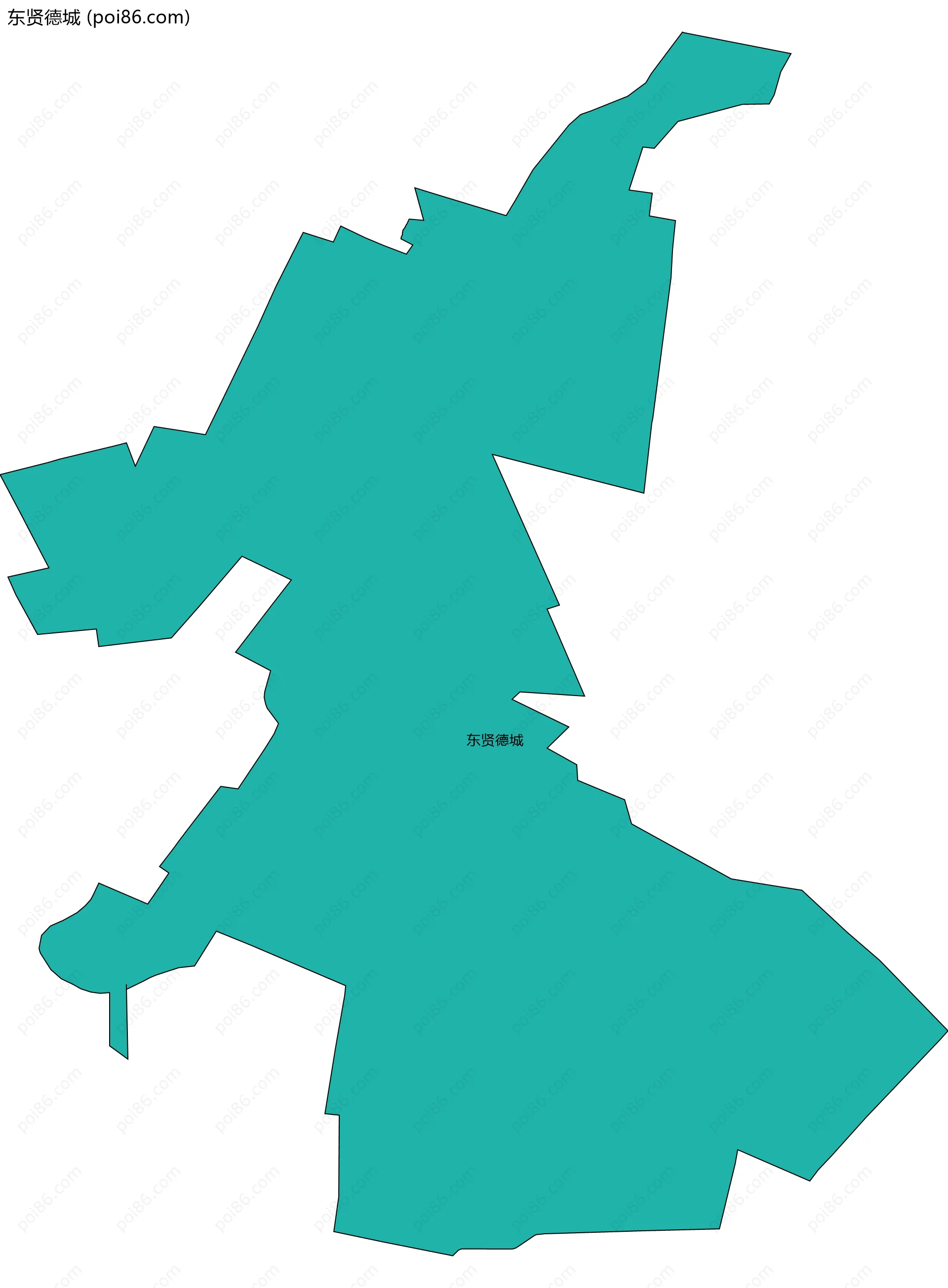 东贤德城边界地图