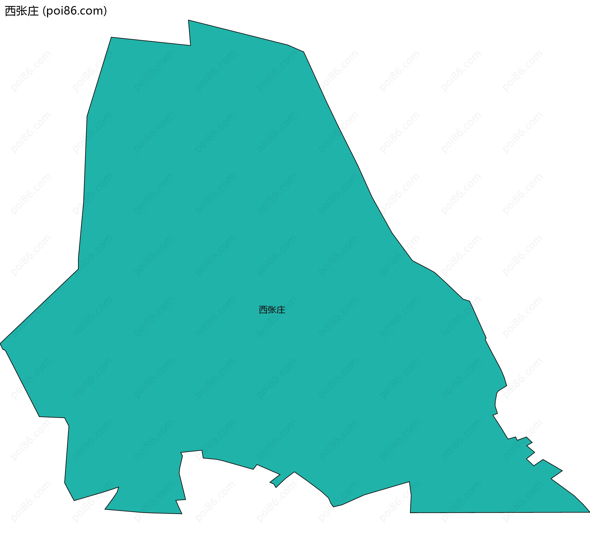 西张庄边界地图