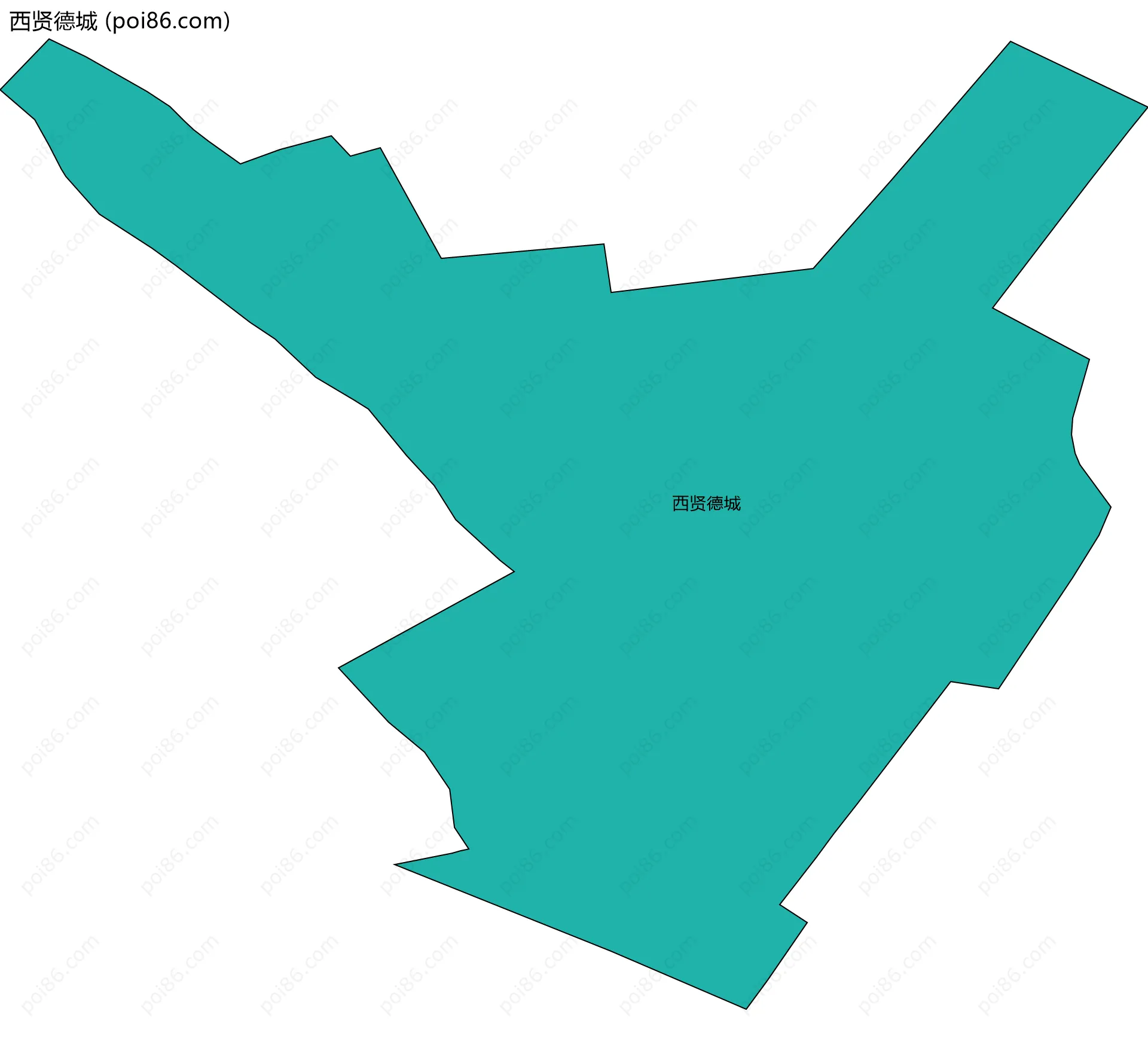 西贤德城边界地图