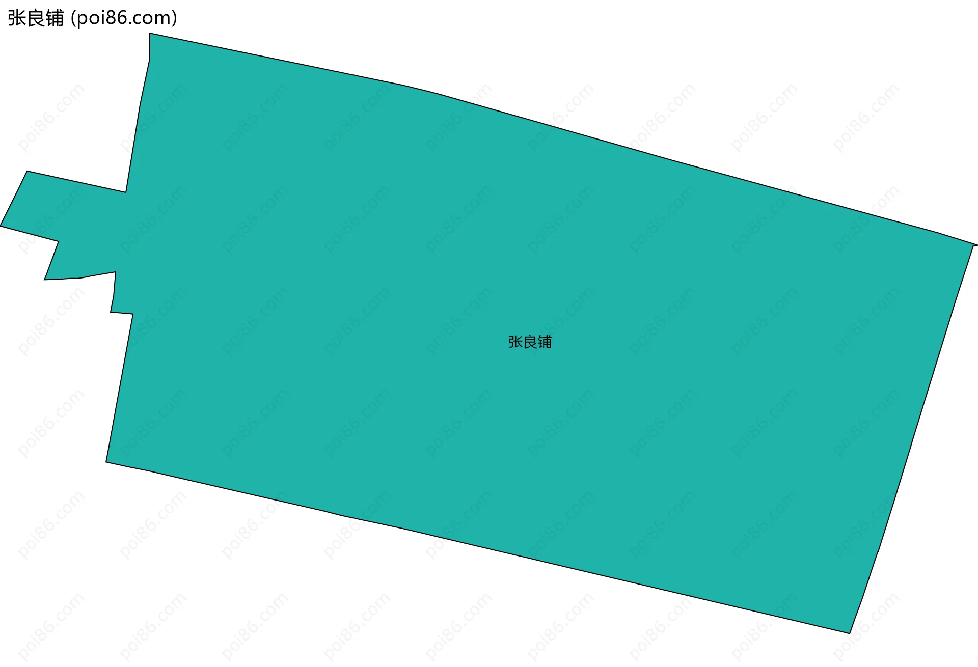 张良铺边界地图