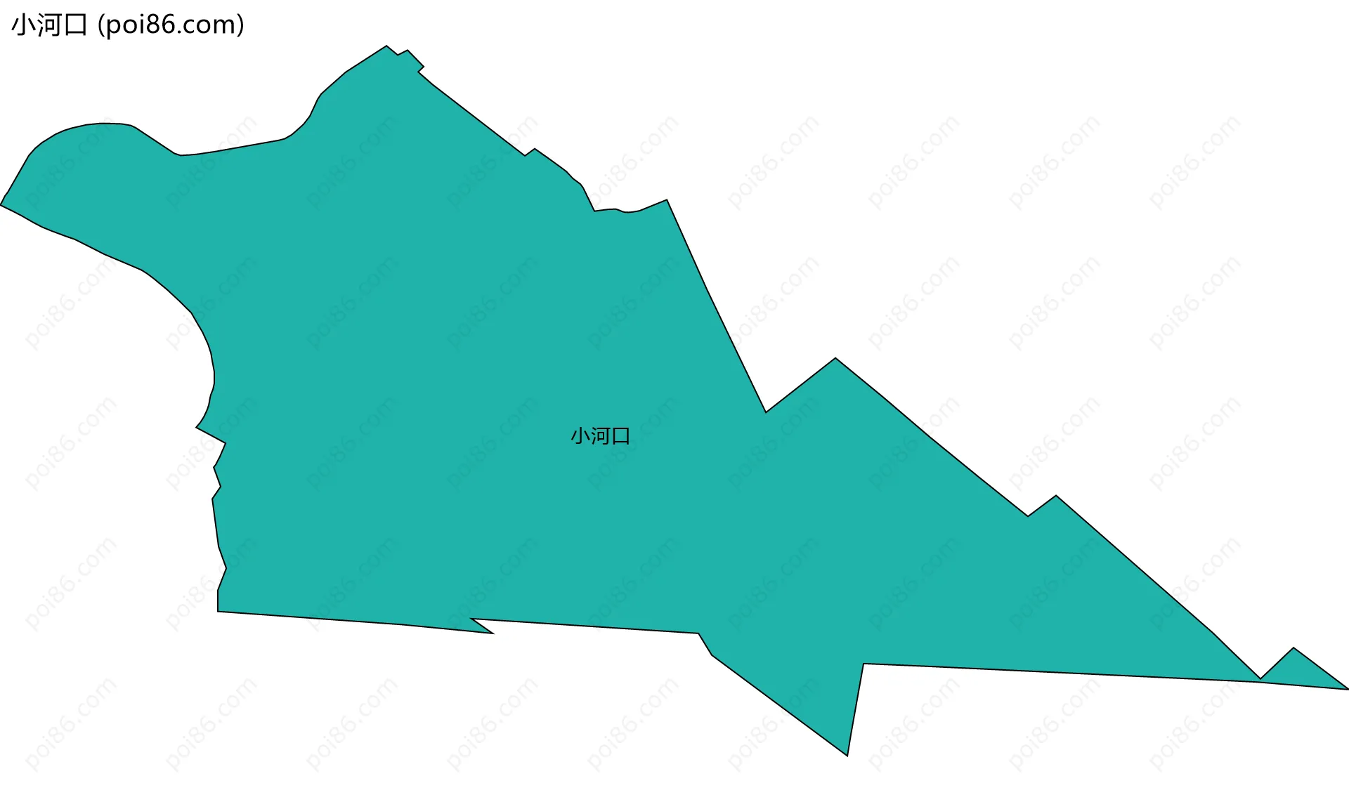 小河口边界地图