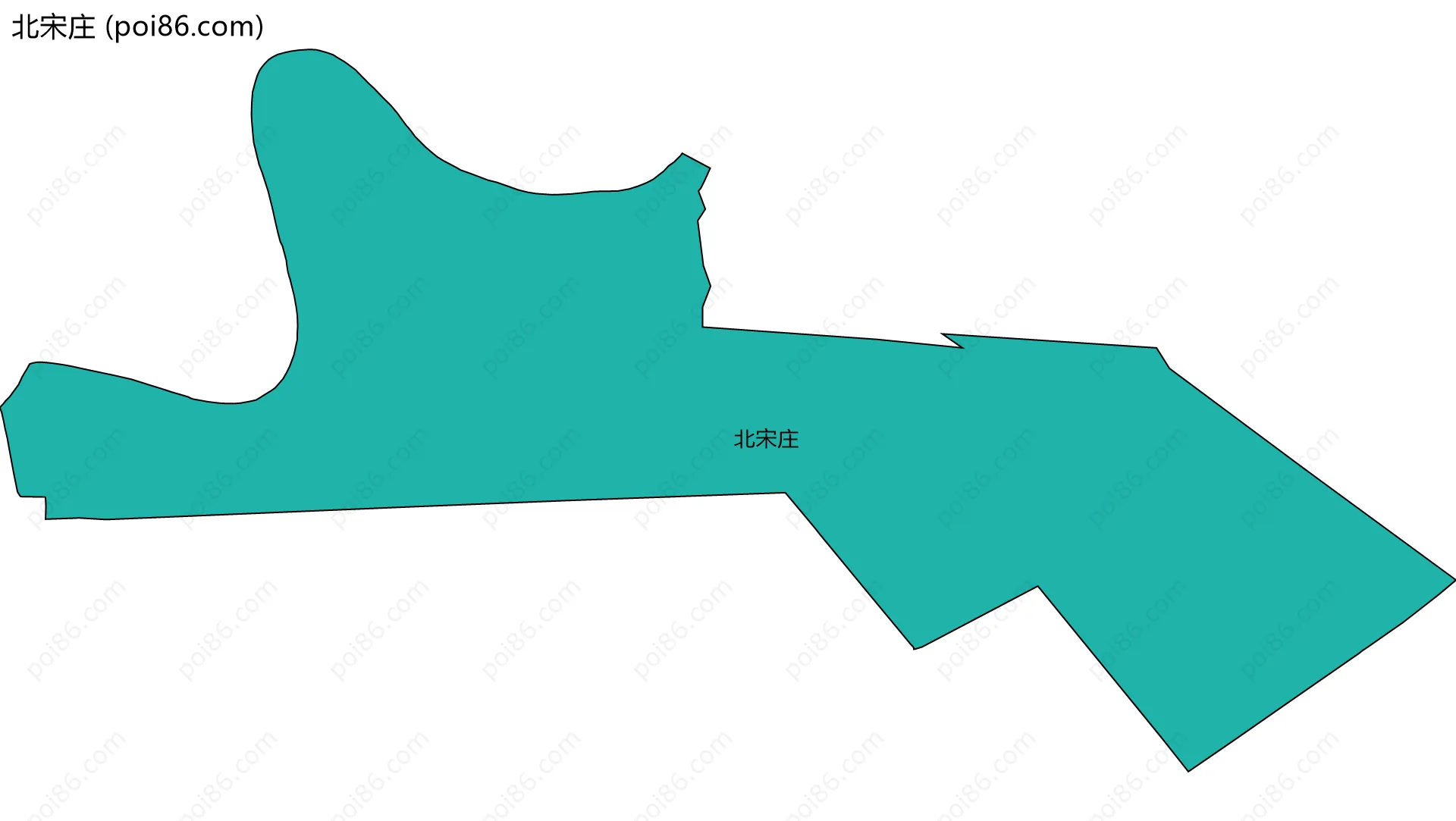 北宋庄边界地图