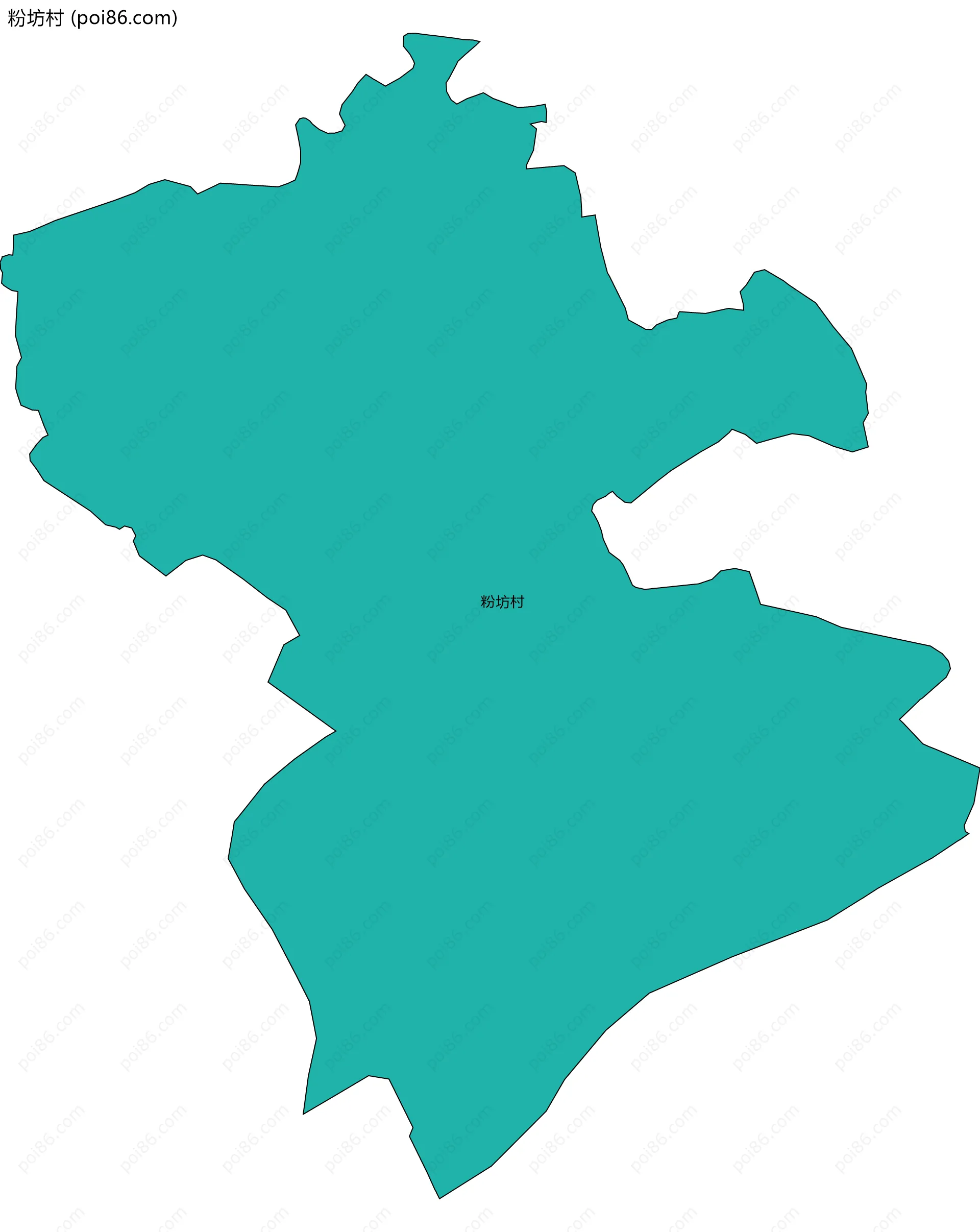 粉坊村边界地图