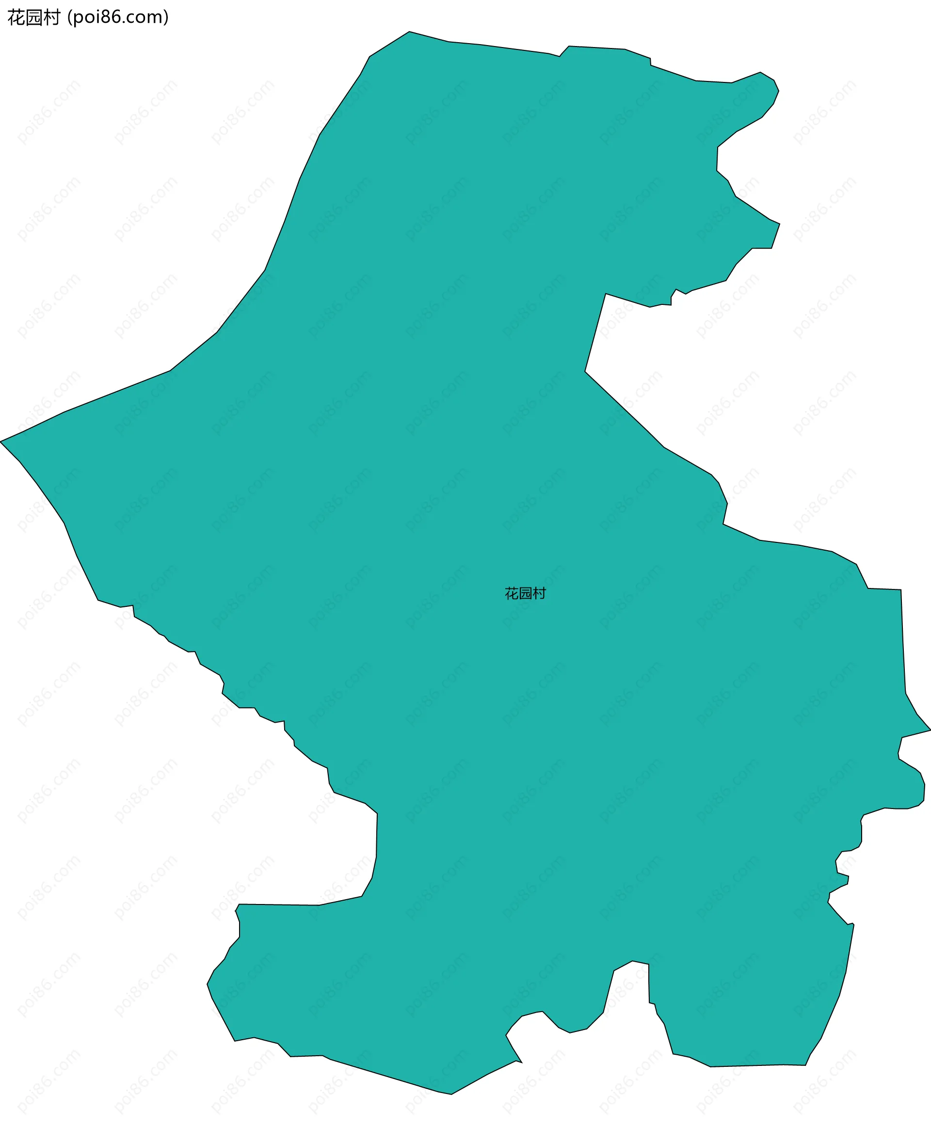 花园村边界地图