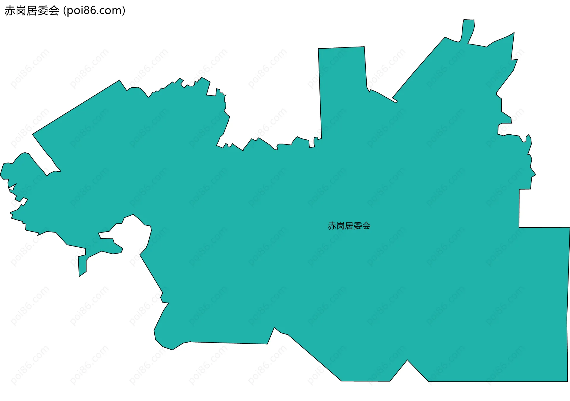 赤岗居委会边界地图