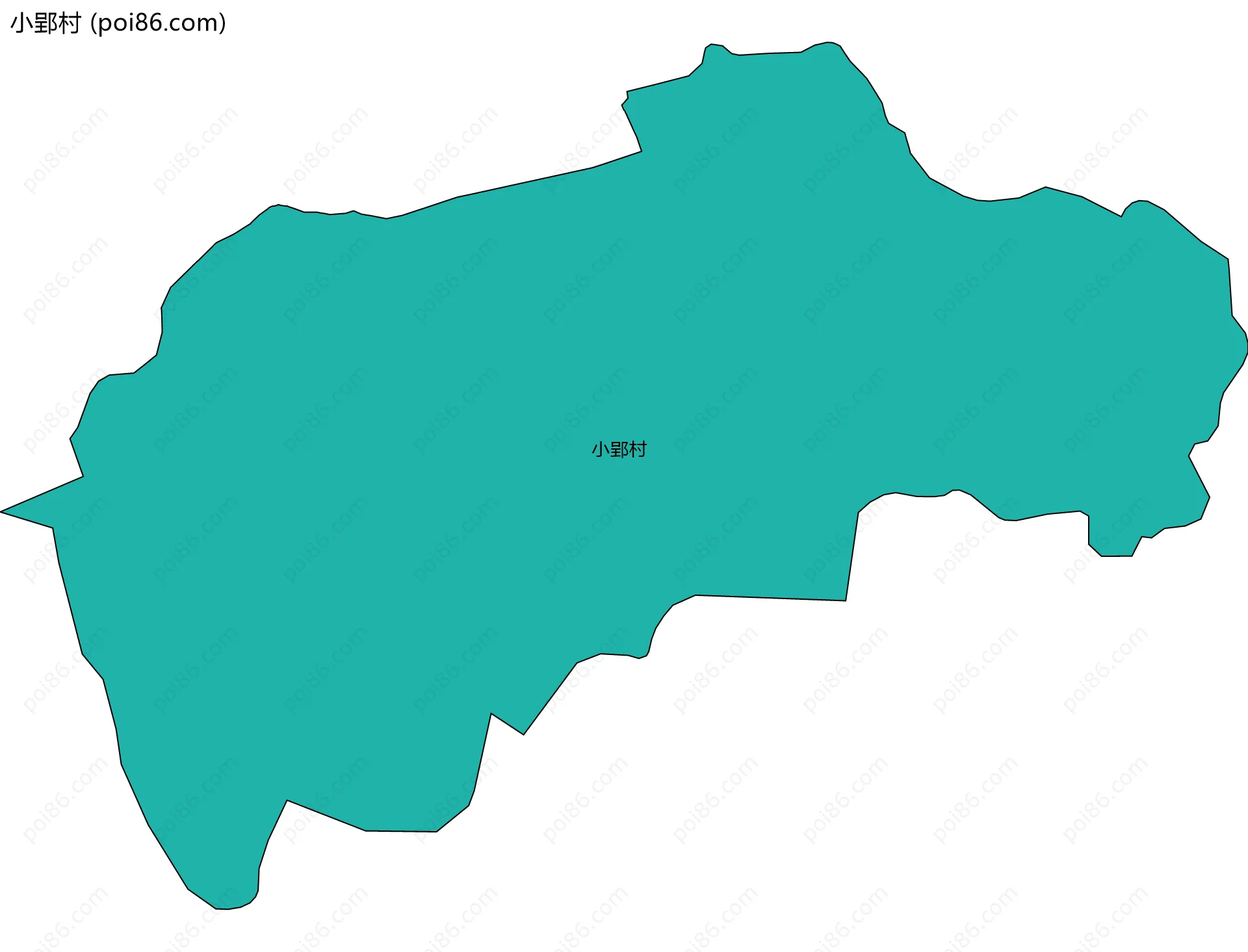 小郢村边界地图