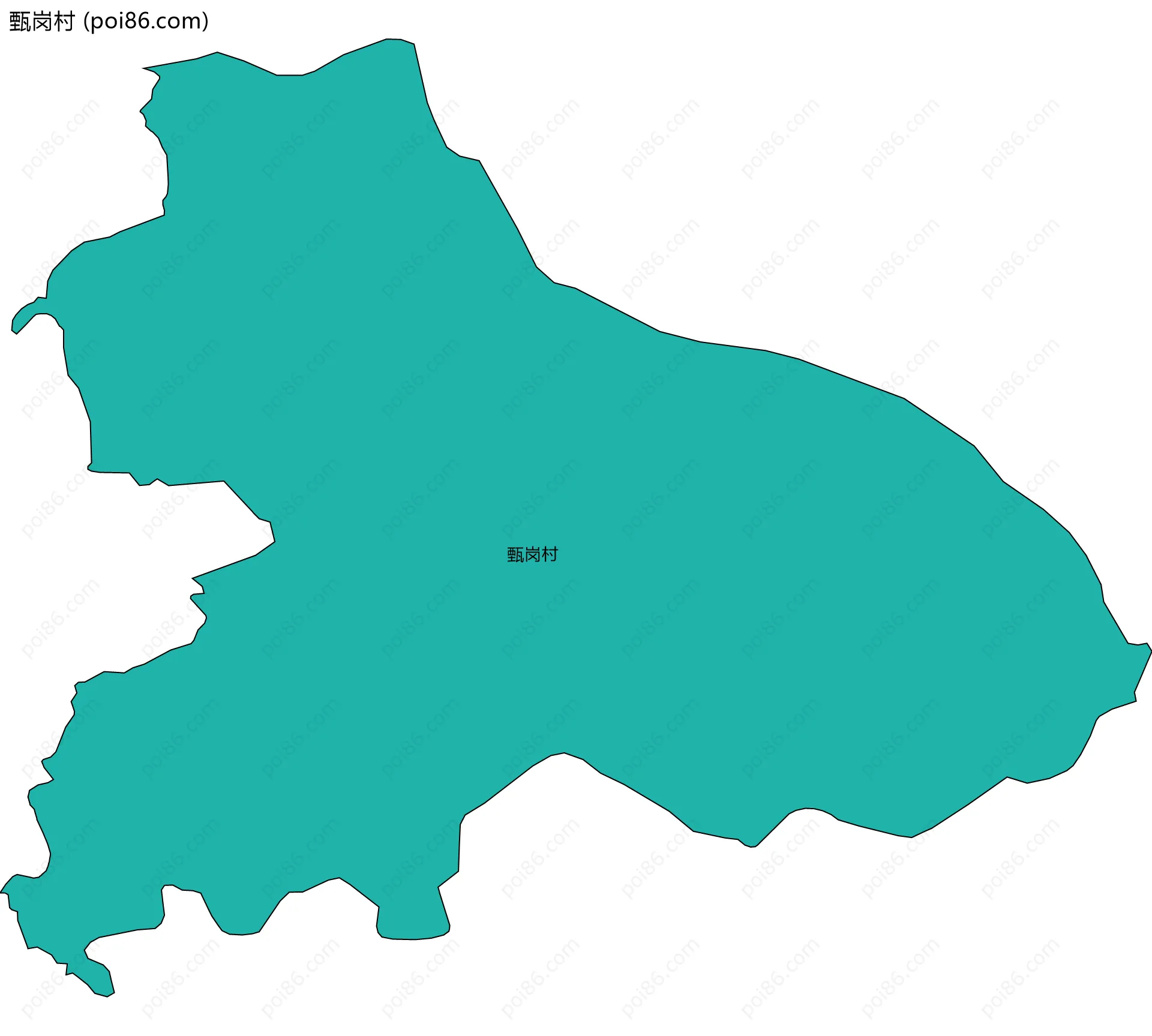 甄岗村边界地图