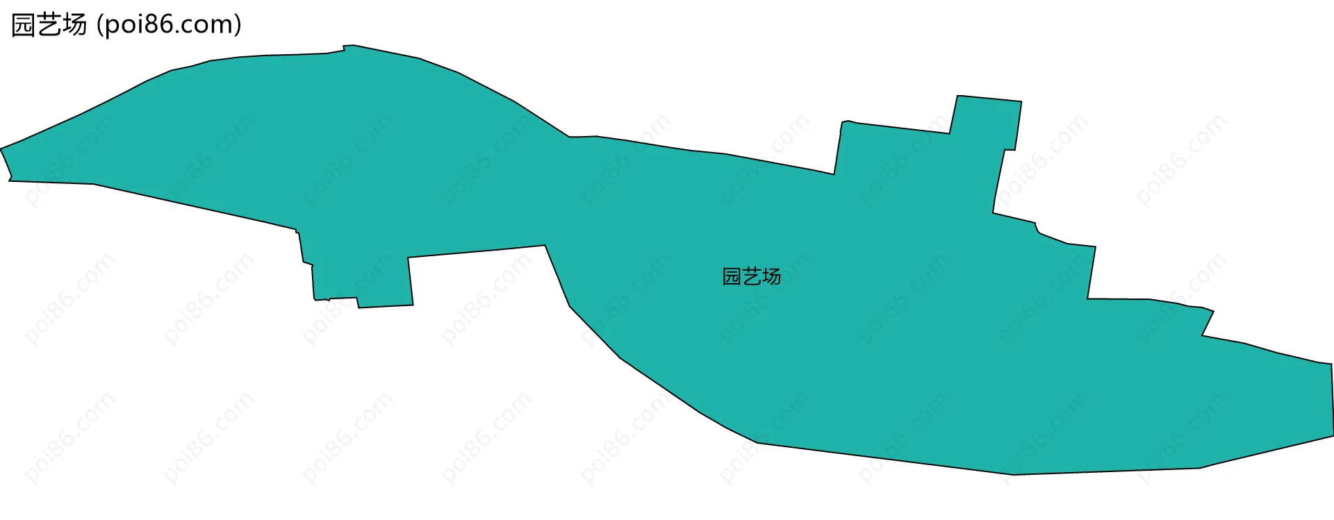 园艺场边界地图(五级行政区划)