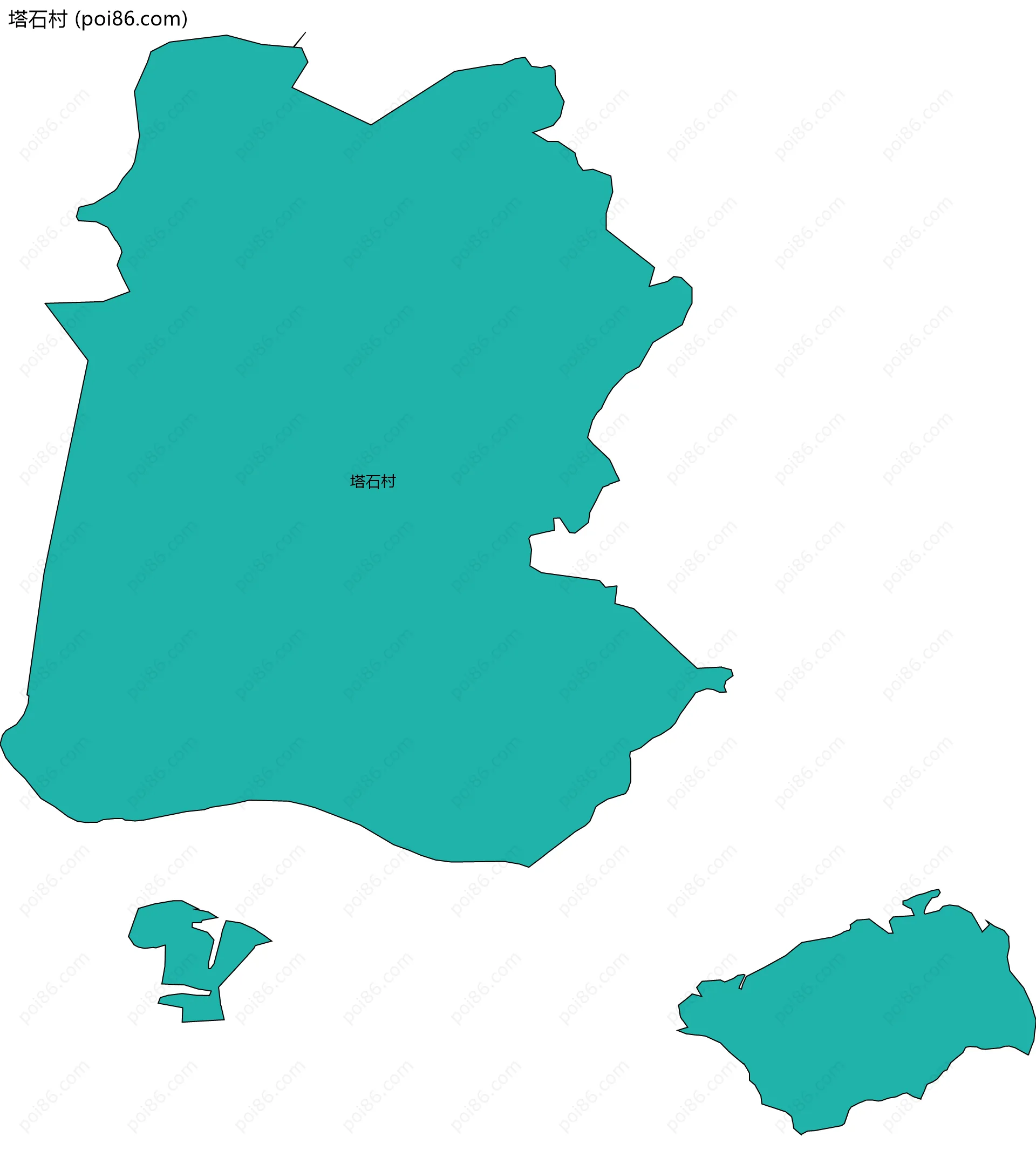 塔石村边界地图