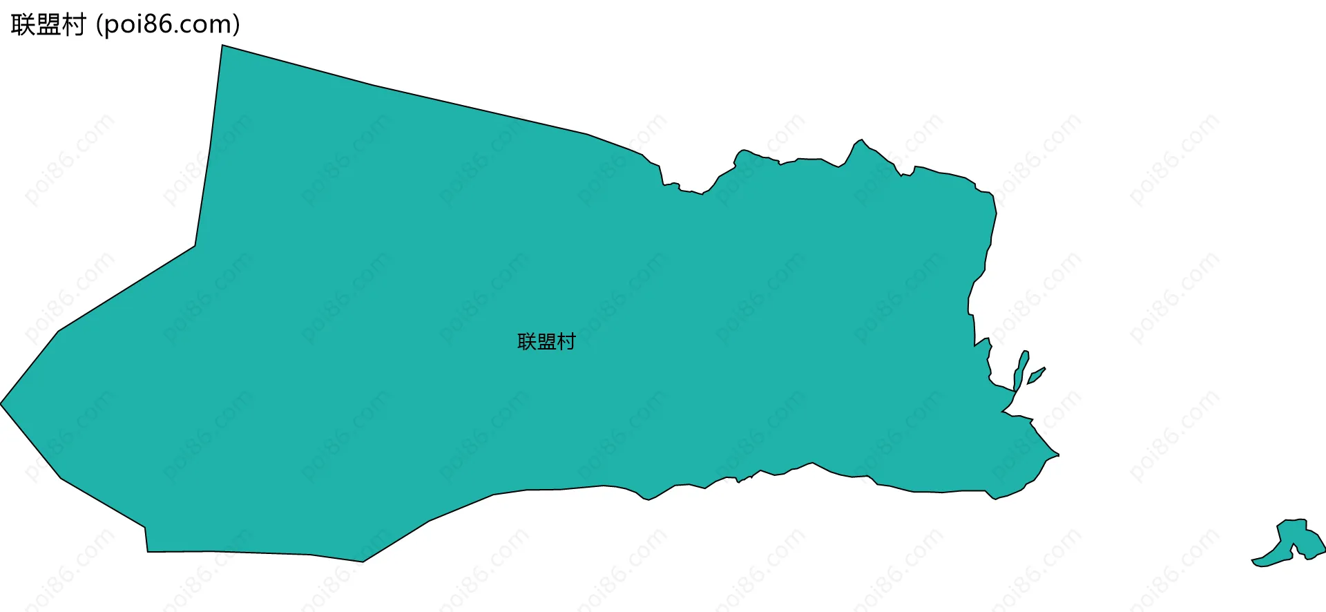 联盟村边界地图