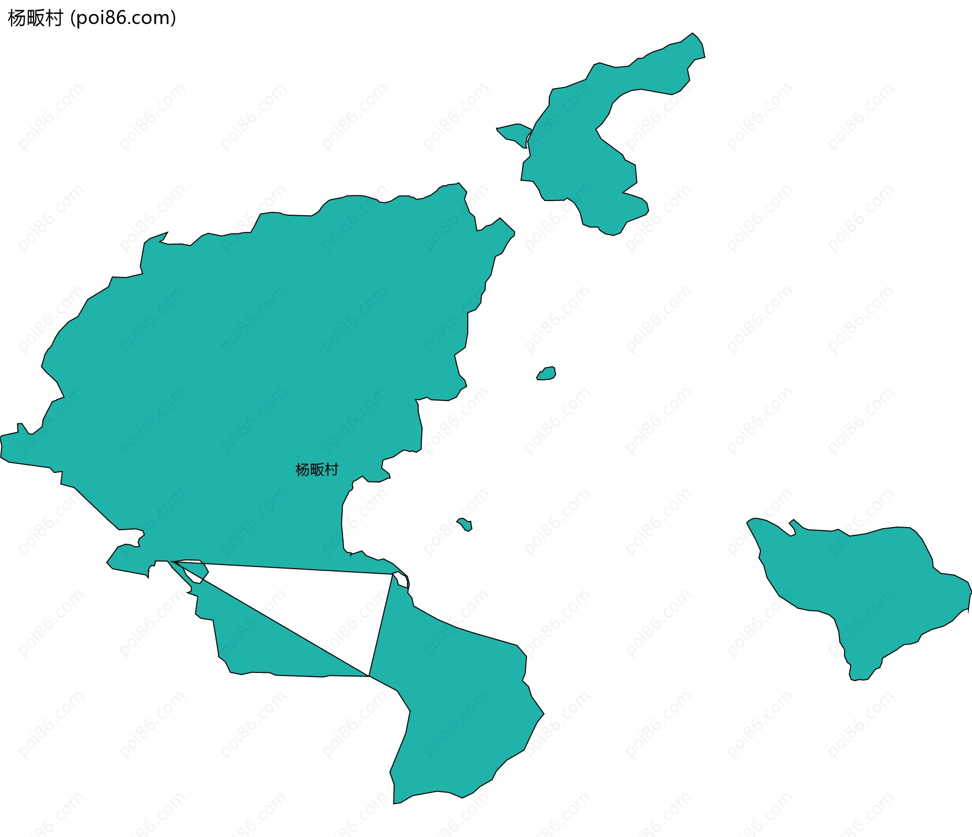 杨畈村边界地图