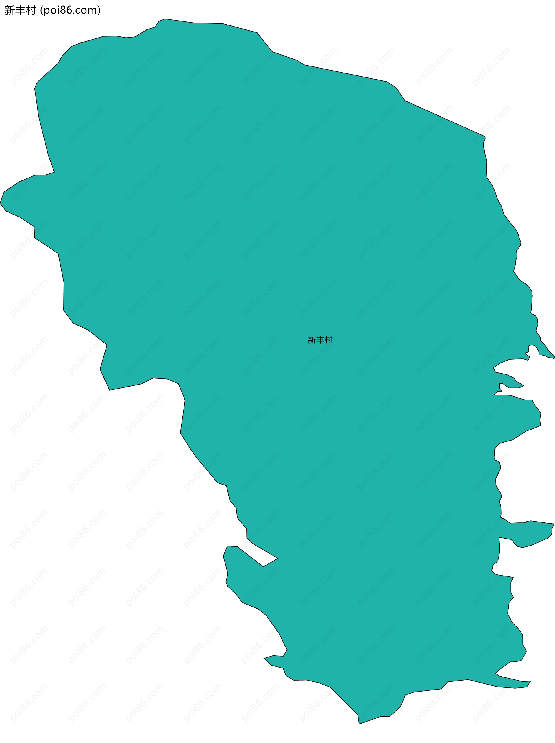 新丰村边界地图