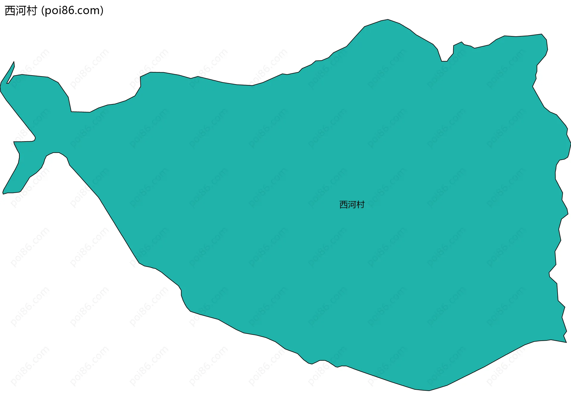 西河村边界地图
