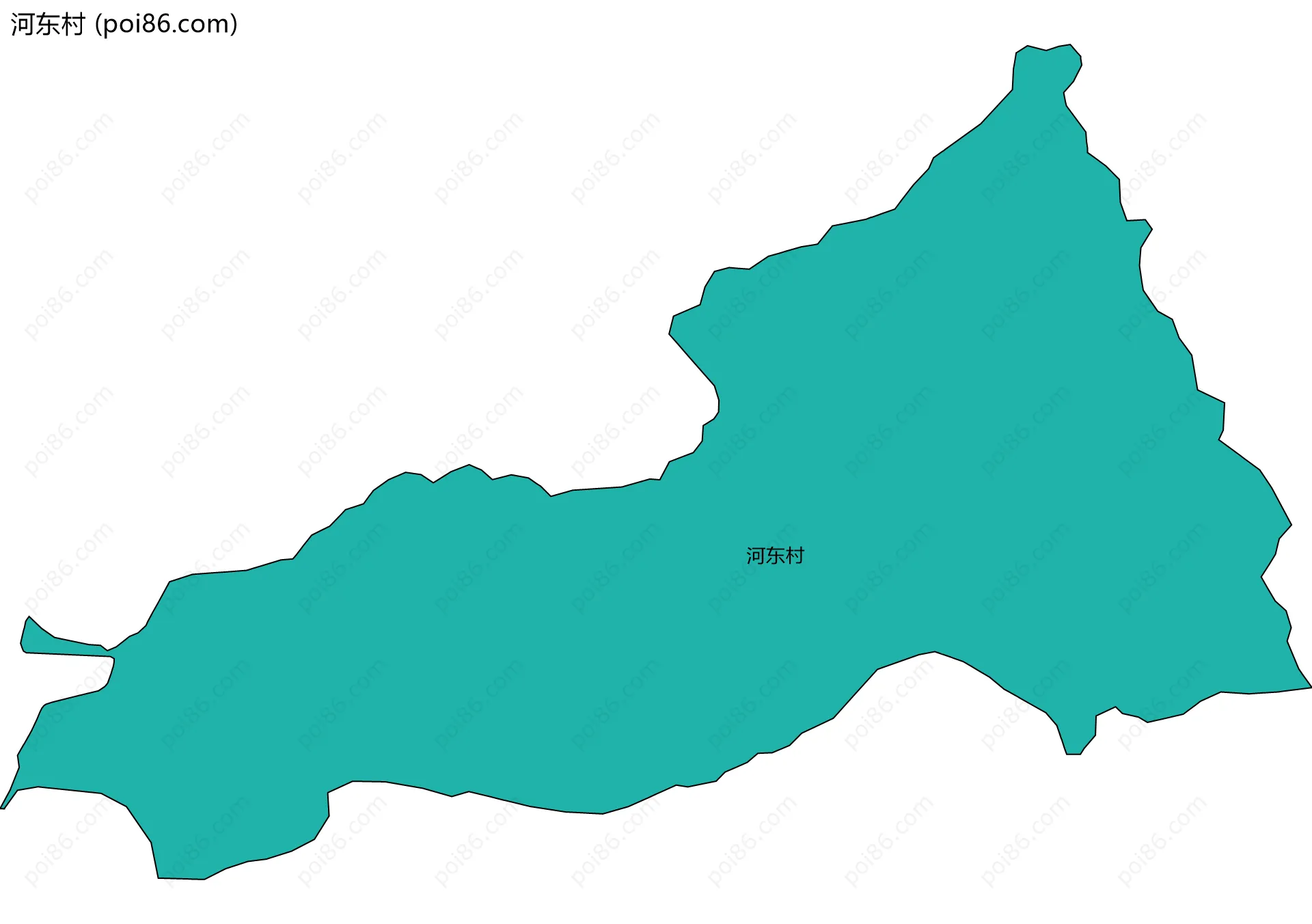 河东村边界地图