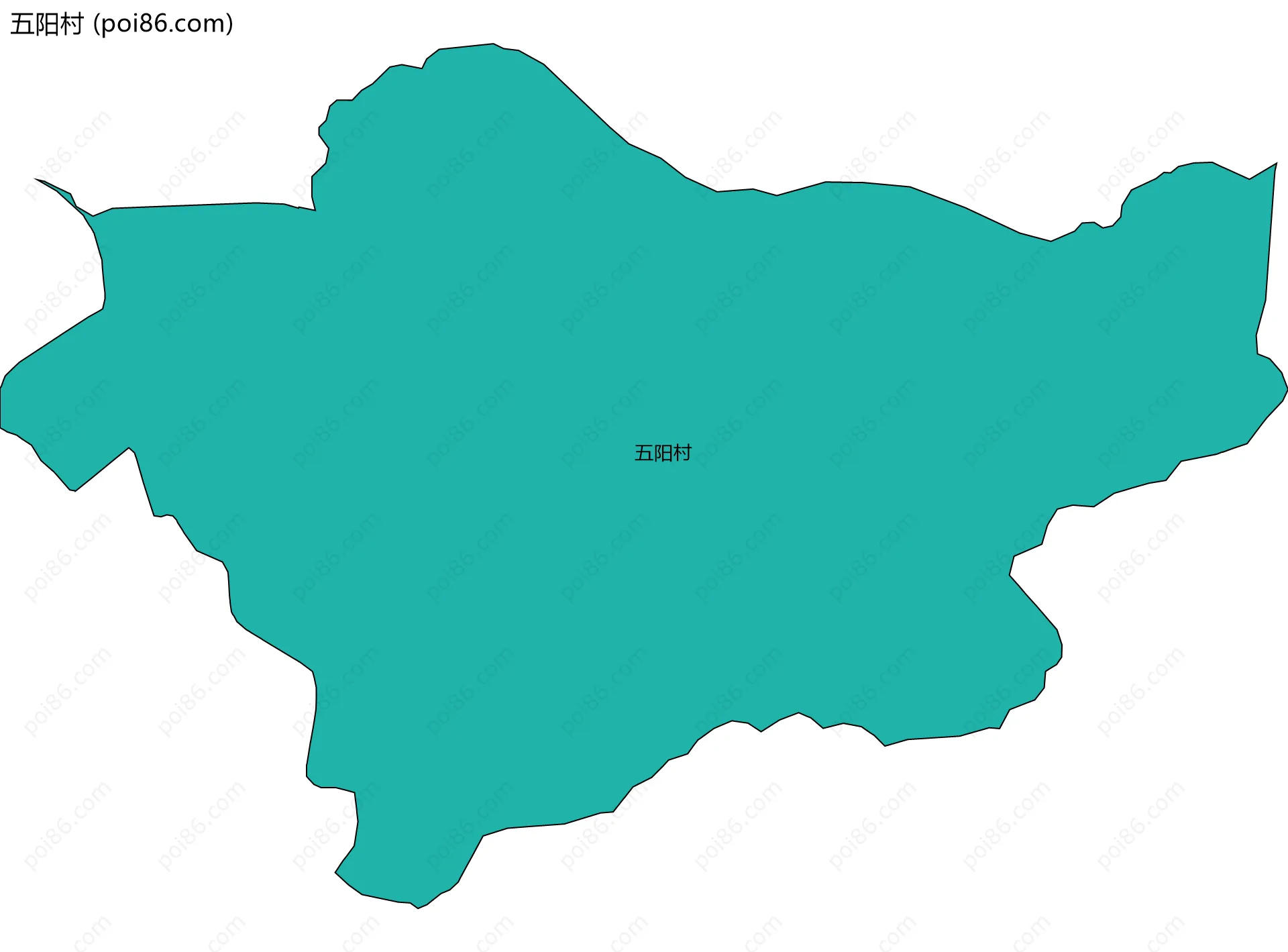 五阳村边界地图