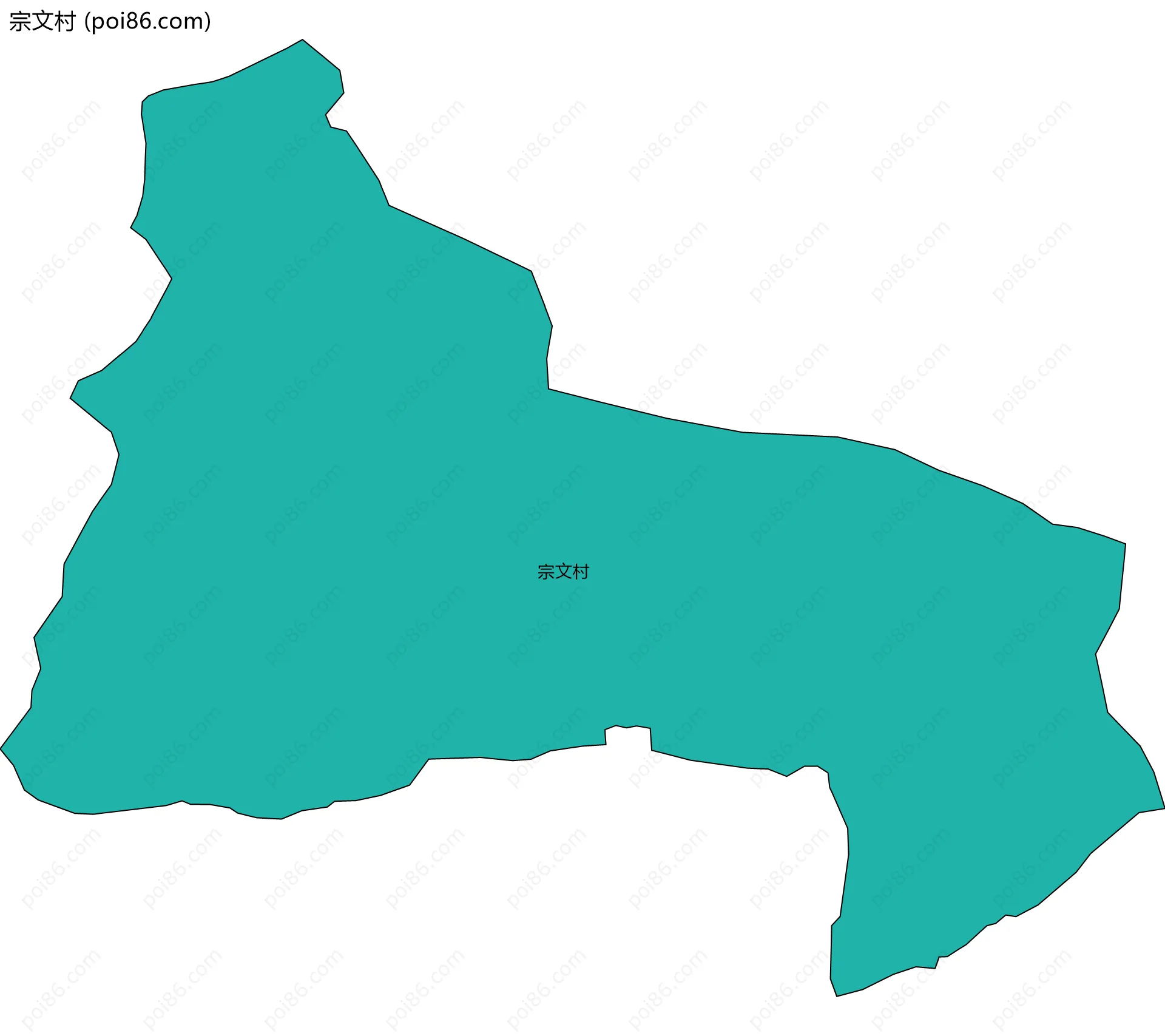 宗文村边界地图
