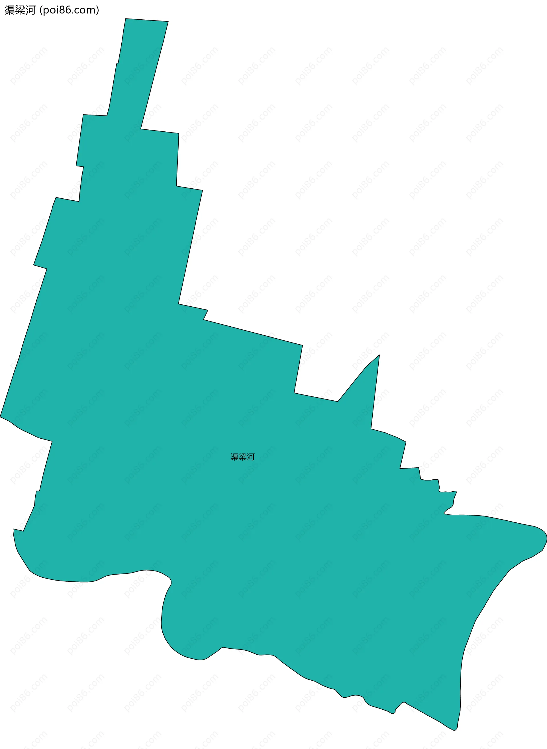 渠梁河边界地图